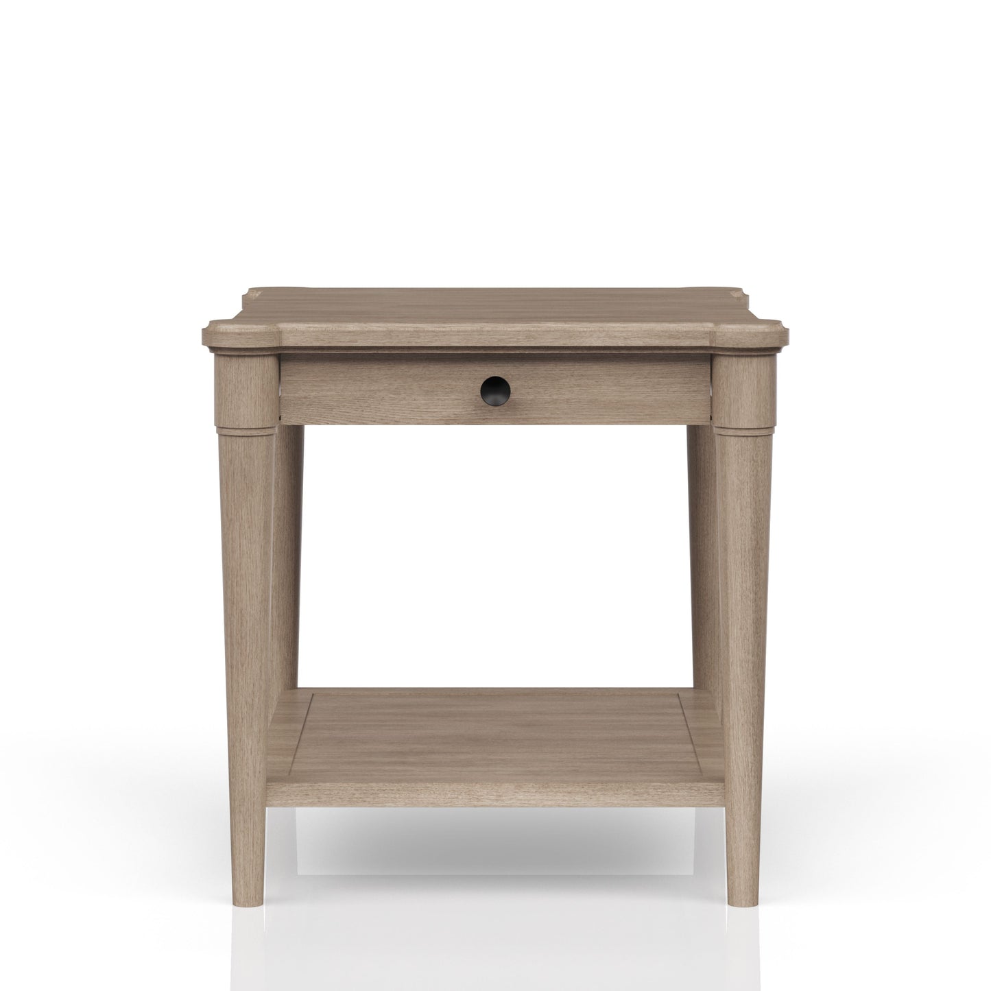 Sand Finished End Table With Storage Drawer