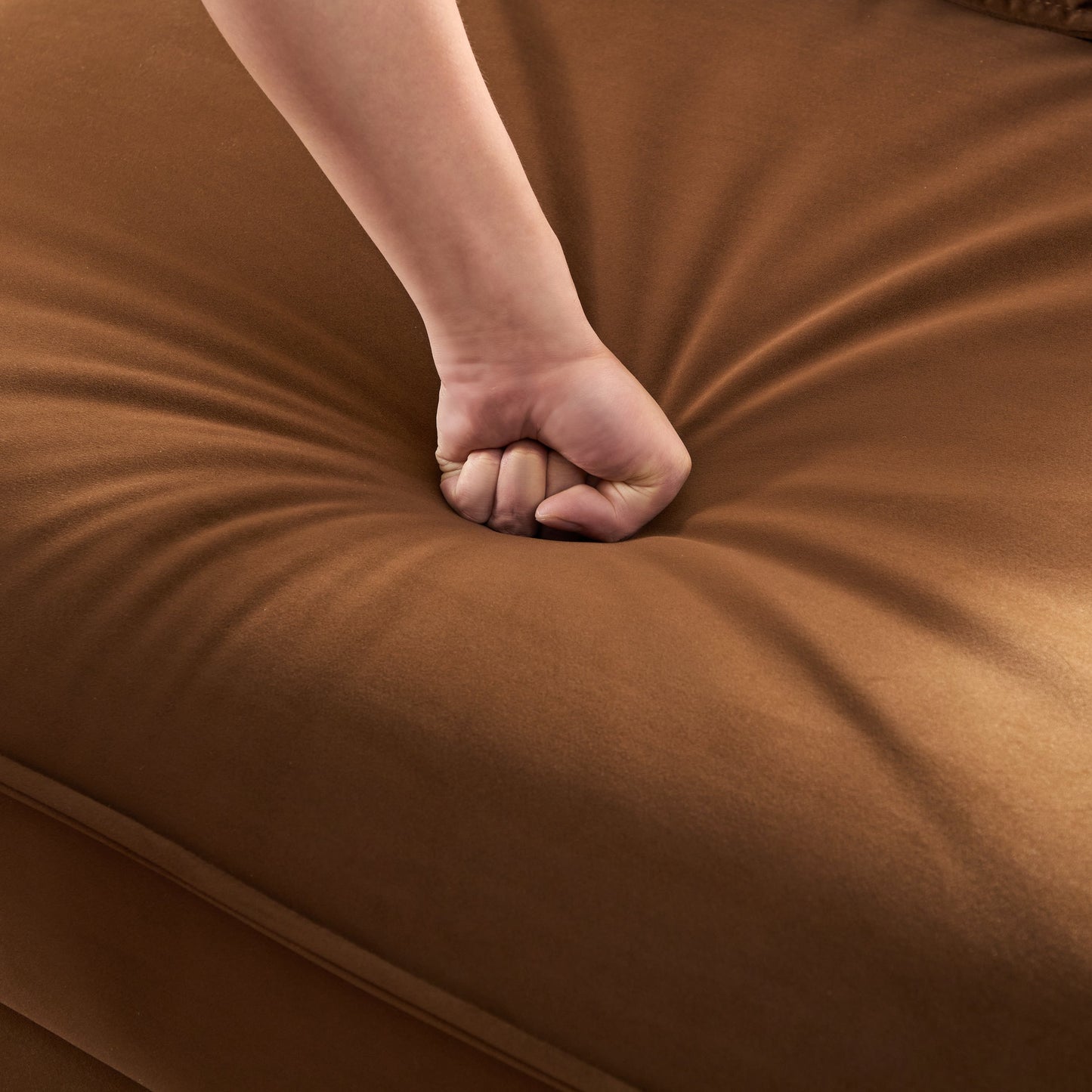 WKS16C Camel Sofa with Detachable Pillowcase