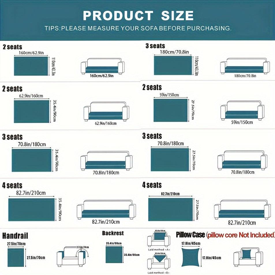 Boho Style Ice Silk Latex Sofa Cover Slipcover | Dog Hair Couch Cover