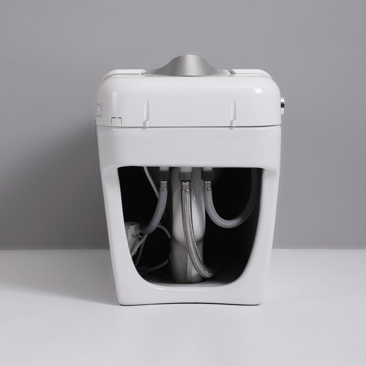 Smart Toilet Bidet Combo with Foot Sensor Open Cover/Seat