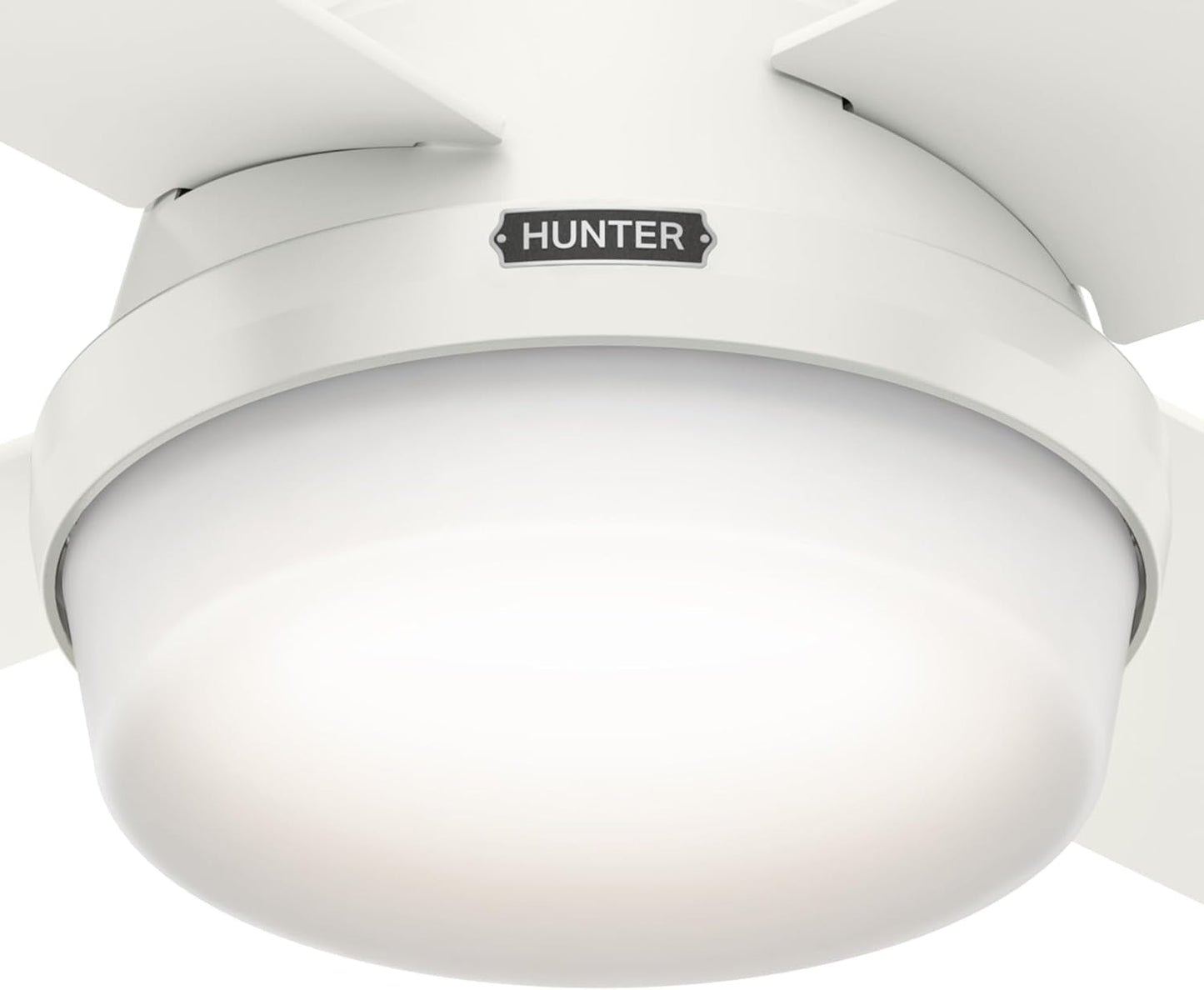 44-Inch LED Low-Profile Ceiling Fan With Remote Control light fixture detail