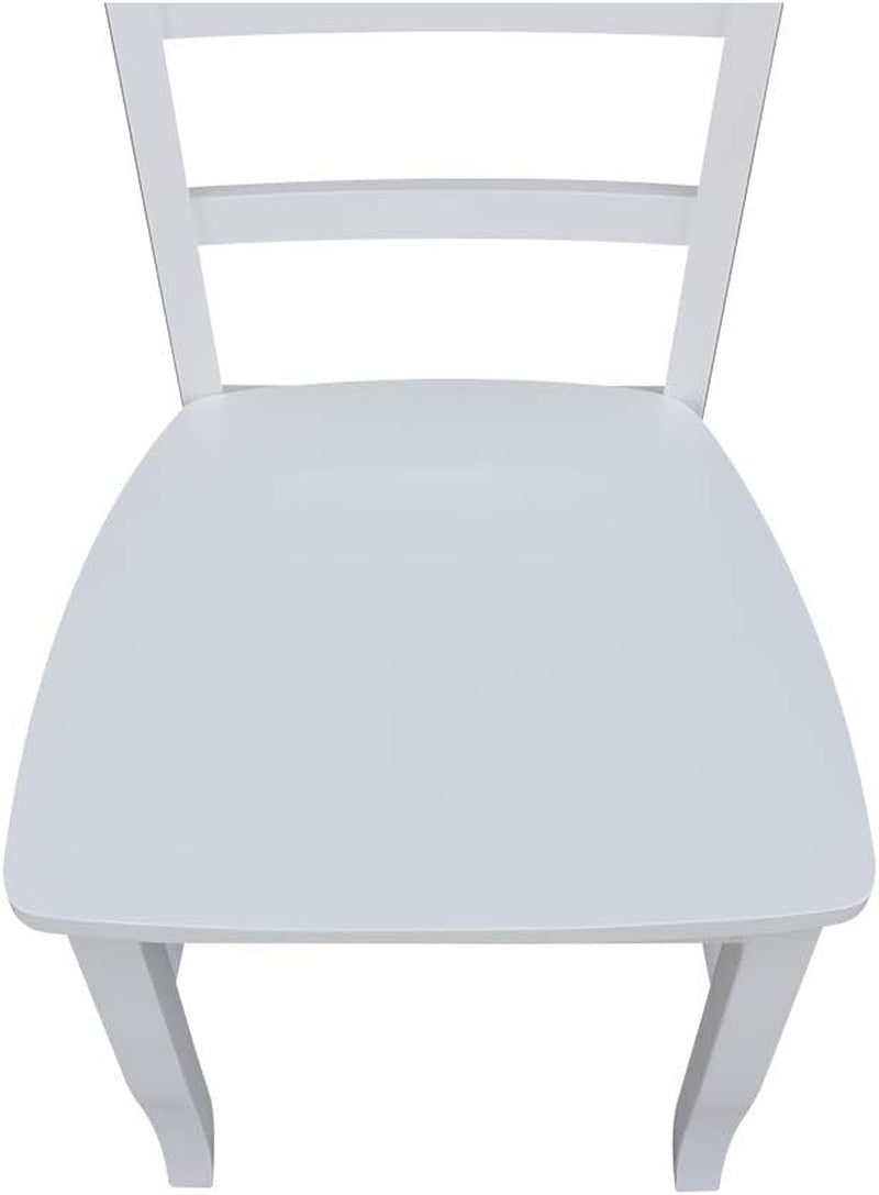 Madrid Ladderback Dining Chairs Set Of Two White Finish