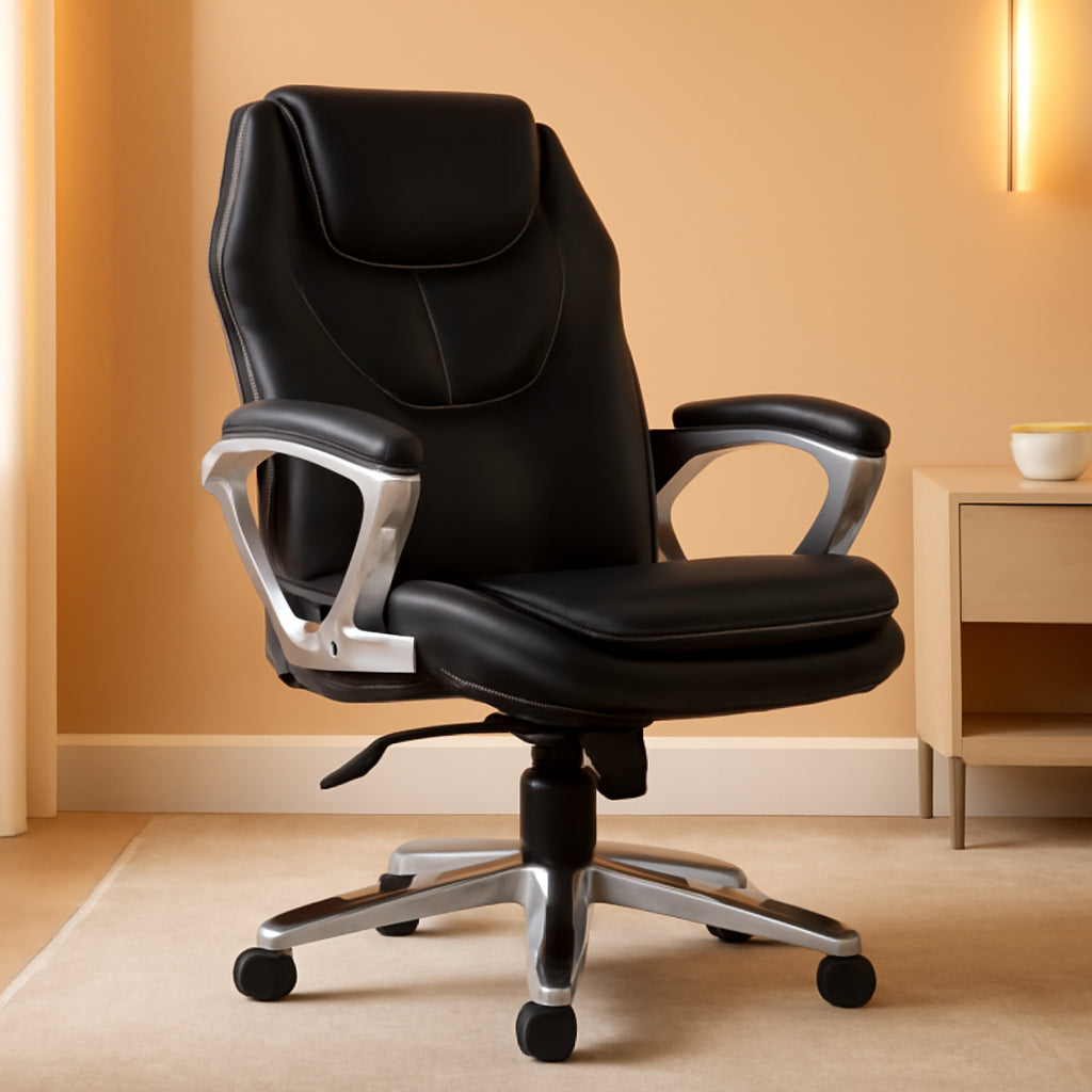 Amplify Executive Office Chair Black With Lumbar Support