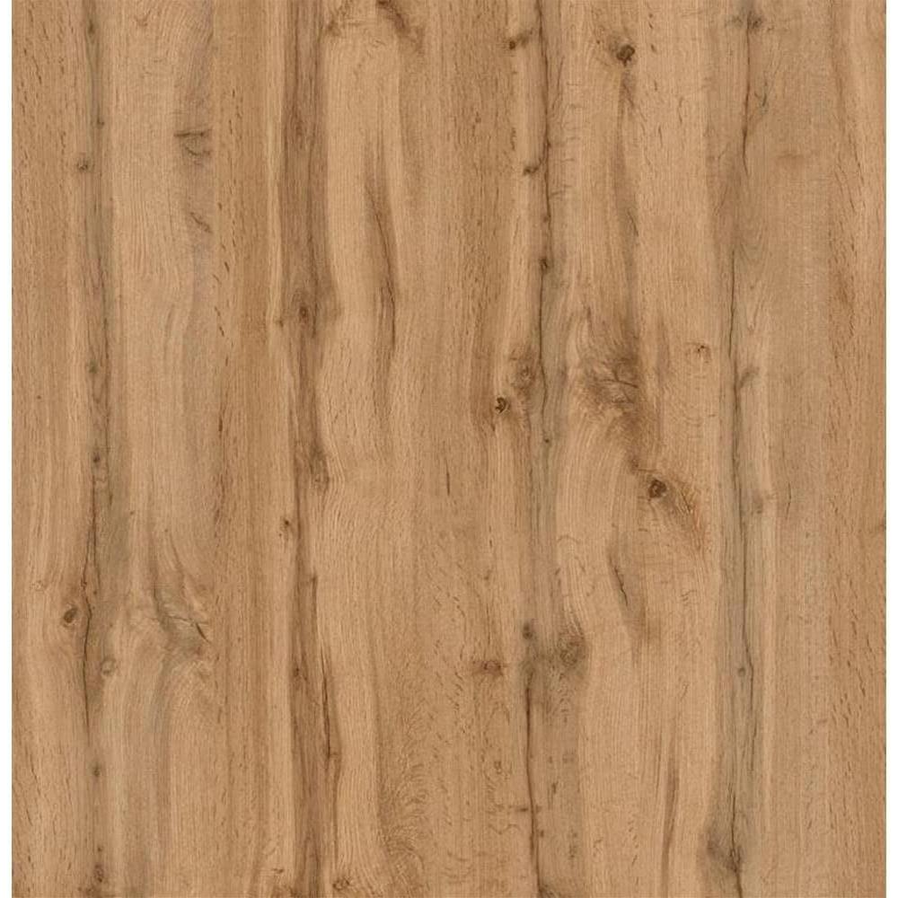 Oak Laminate Finish Extendable Dining Table With Two Leaves