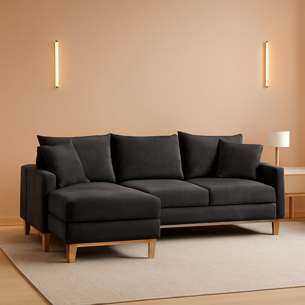 Gray Reversible Sleeper Sectional With Storage Chaise