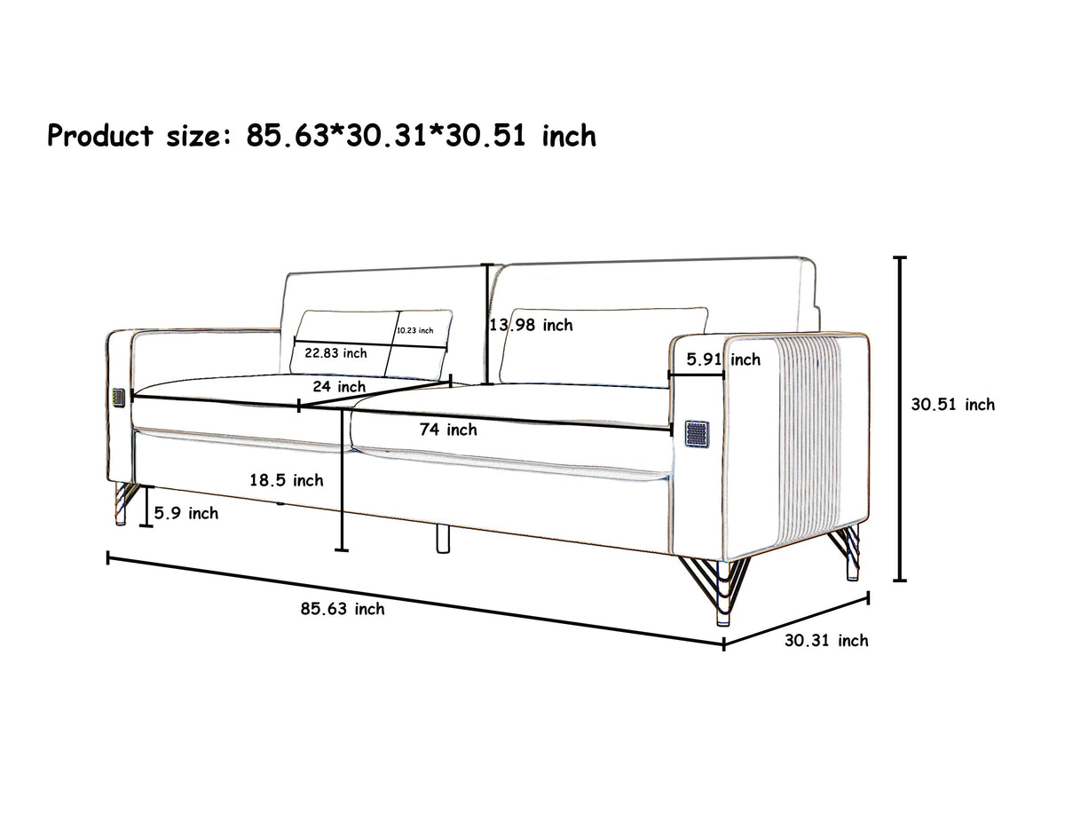 FX-P18-RB-2PCS Sofa Royal