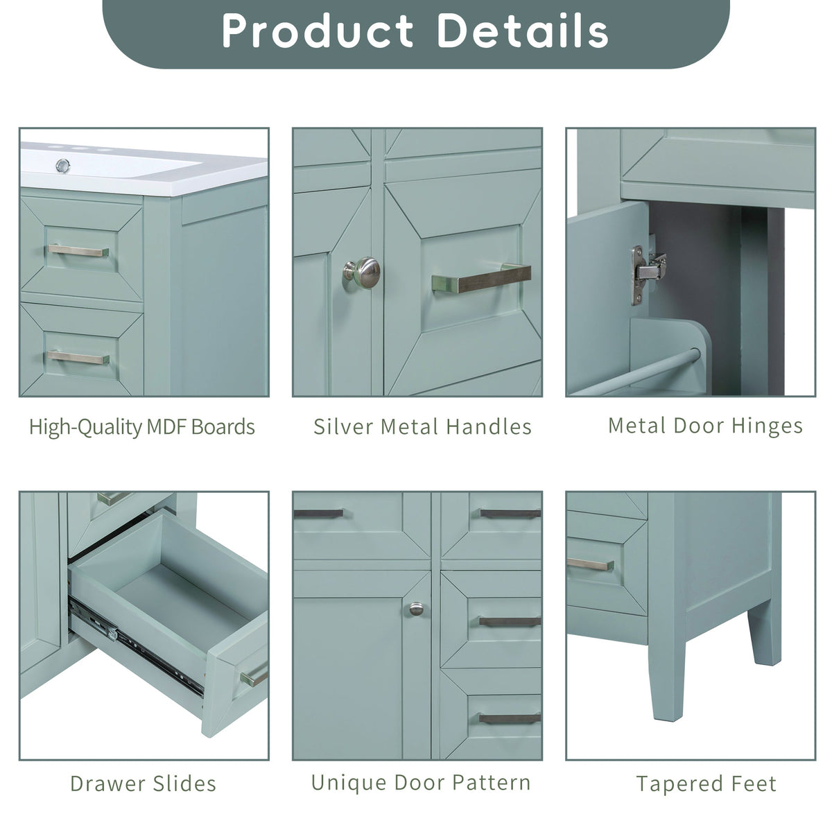 30" Bathroom Vanity Without Sink