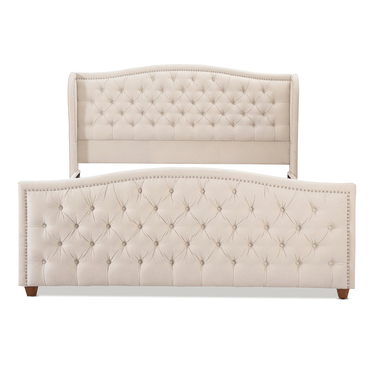 Marcella Upholstered Shelter Headboard Bed Set