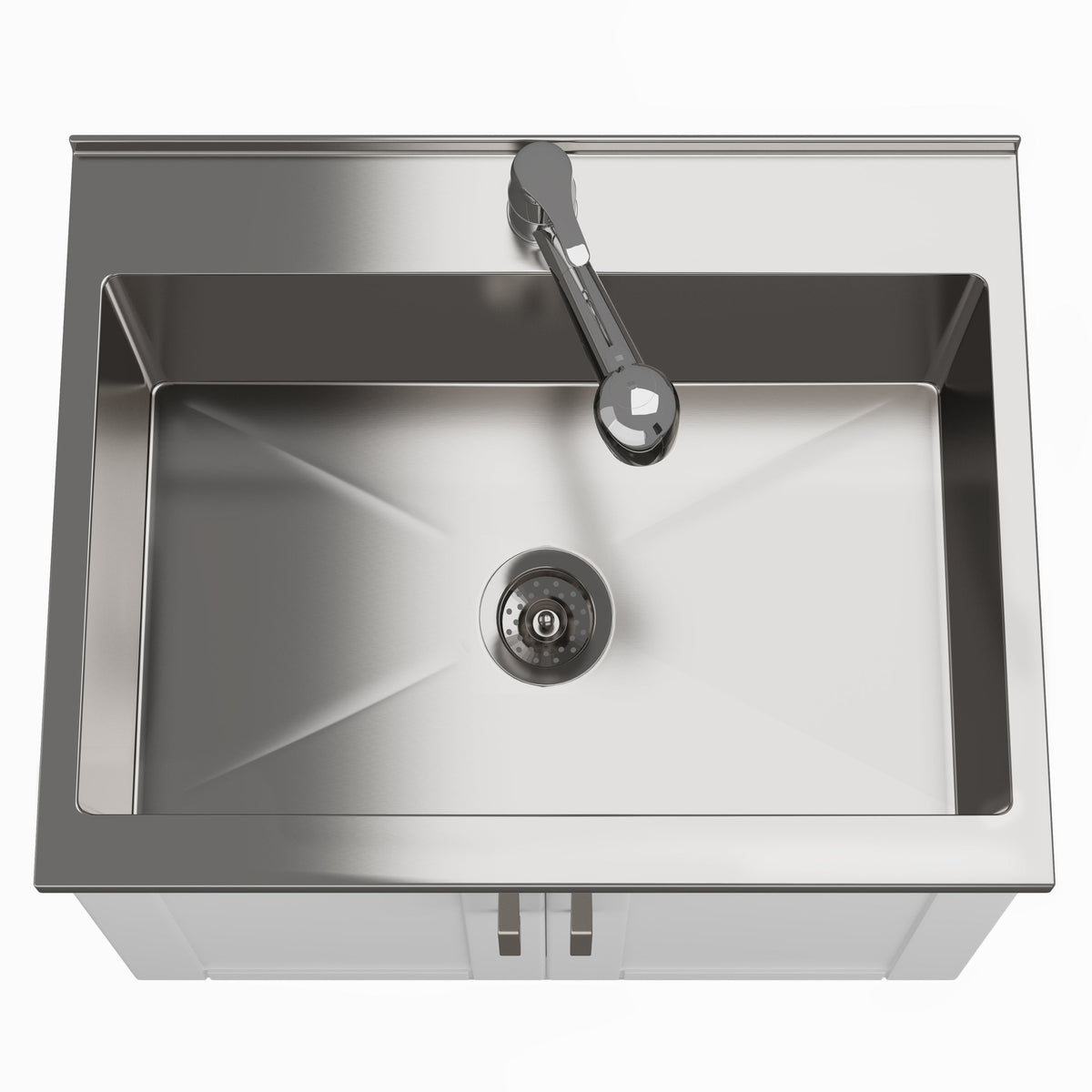 Kyle 28" Laundry Cabinet with Faucet and Stainless Steel Sink