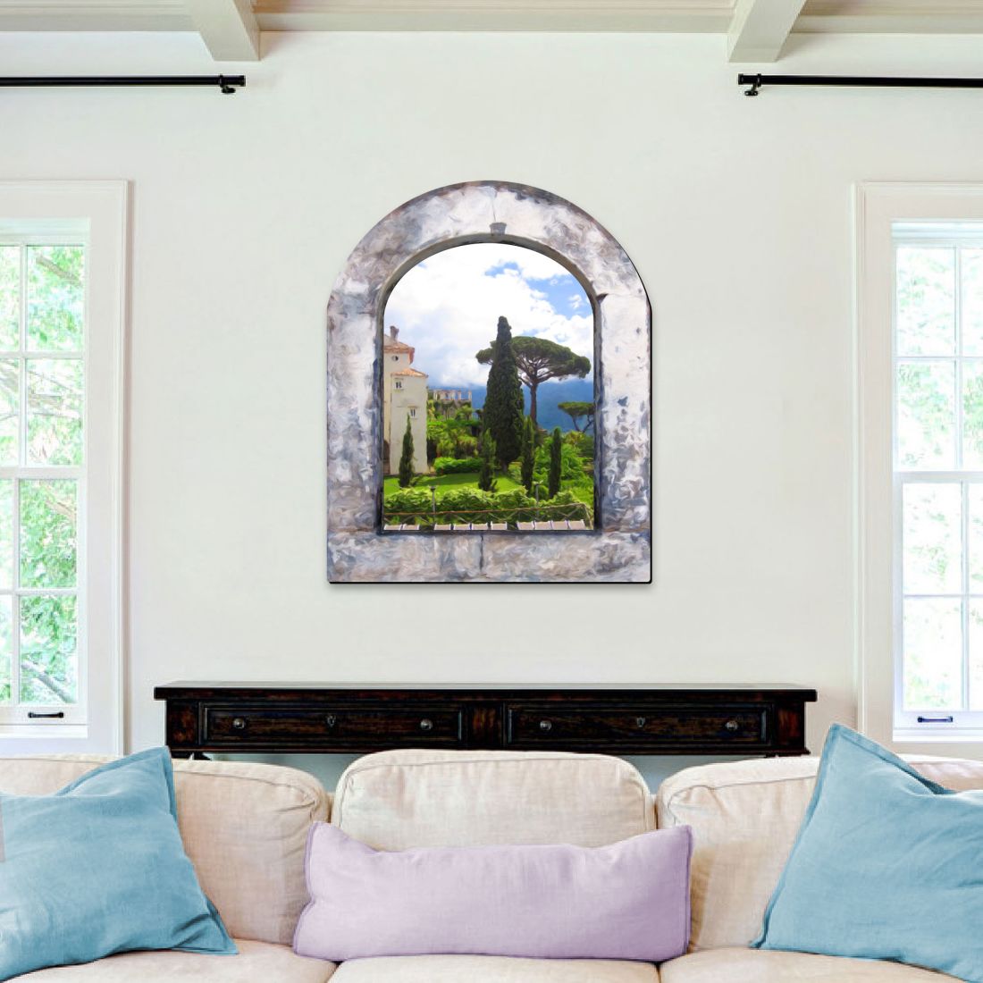 Castle by the Sea Wooden Wall Art by G. DeBrekht - Coastal Sea-Life Decor - 8491002W