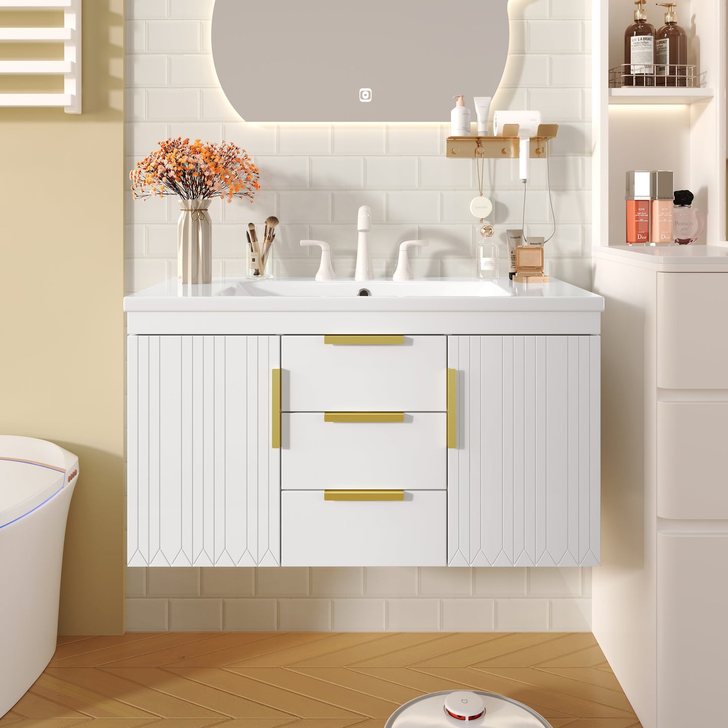 36'' Wall Mounted Bathroom Vanity