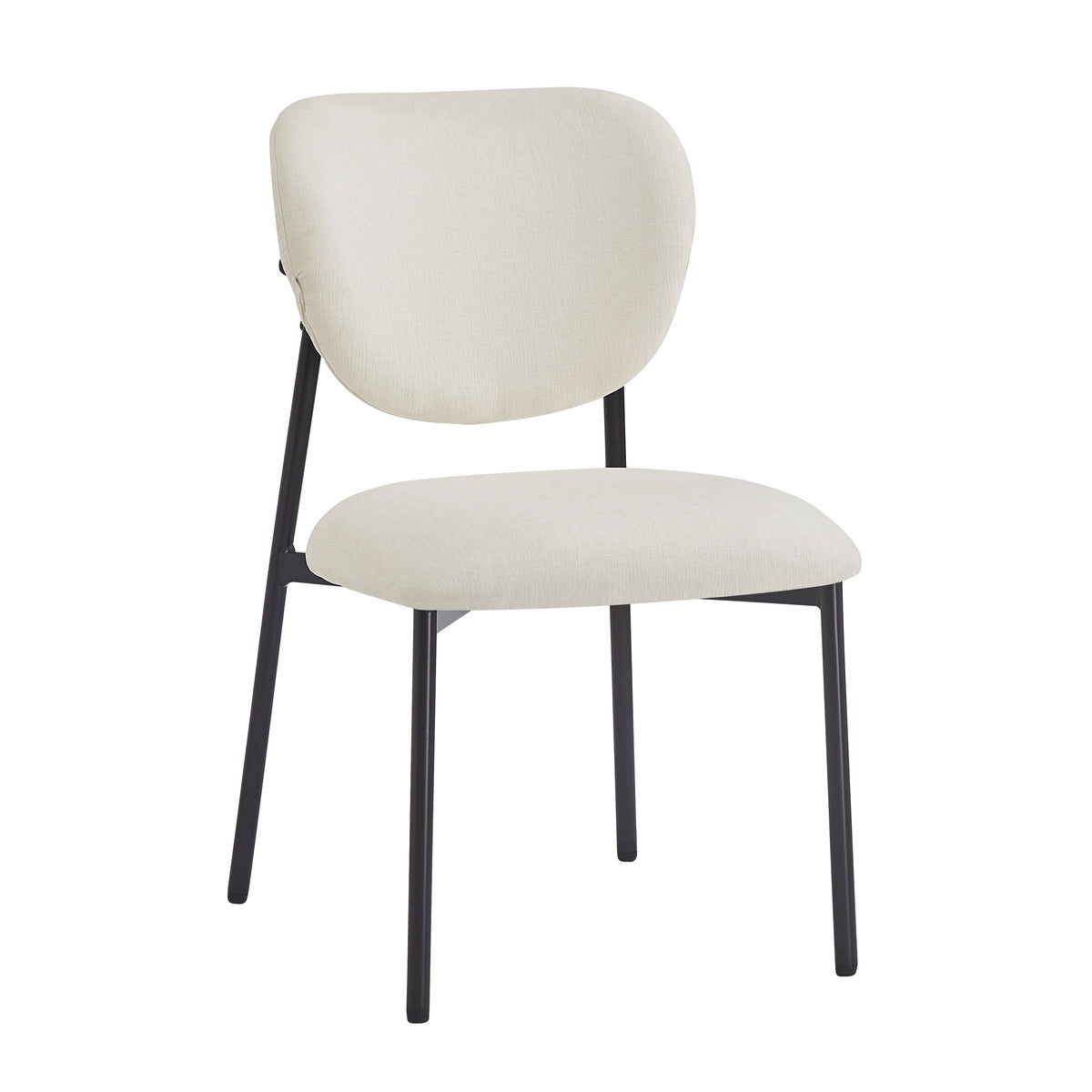 Upholstered Dining Chairs With Metal Legs (Set of 2)