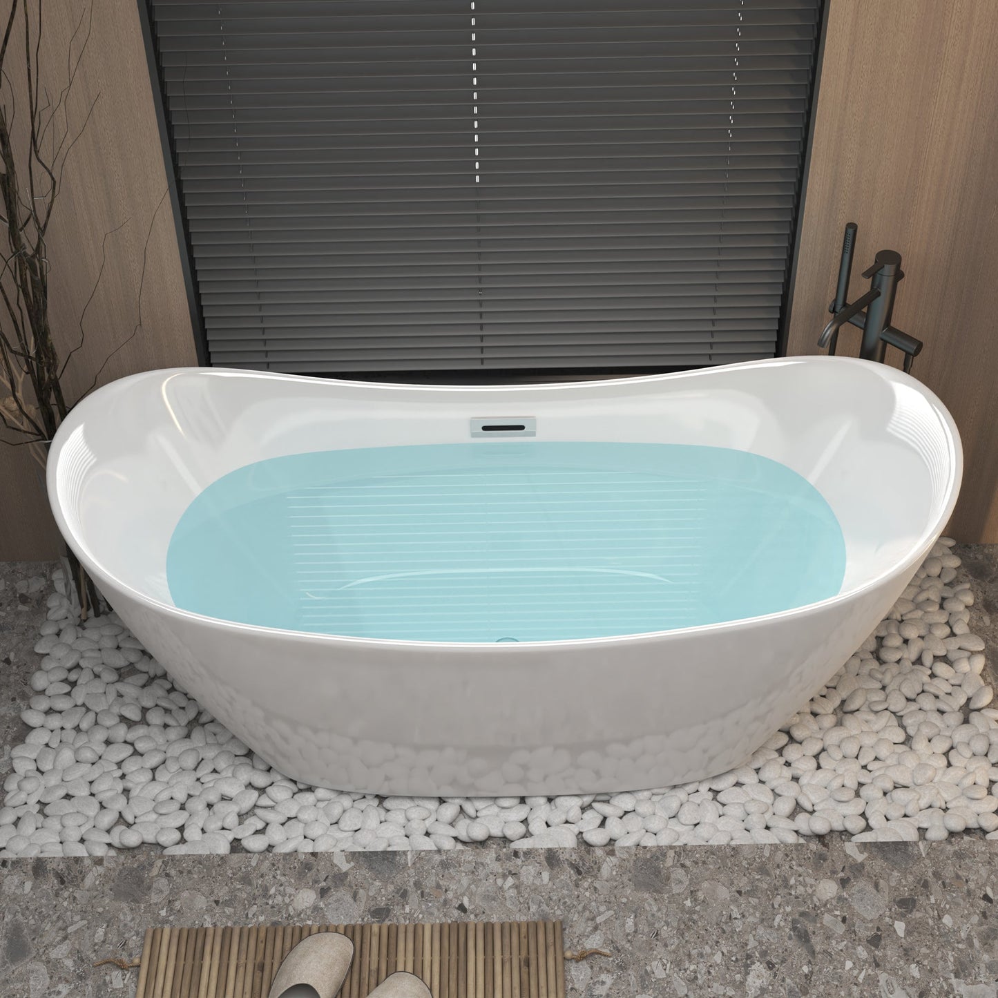 59" Acrylic Freestanding Tub - Gloss Finish