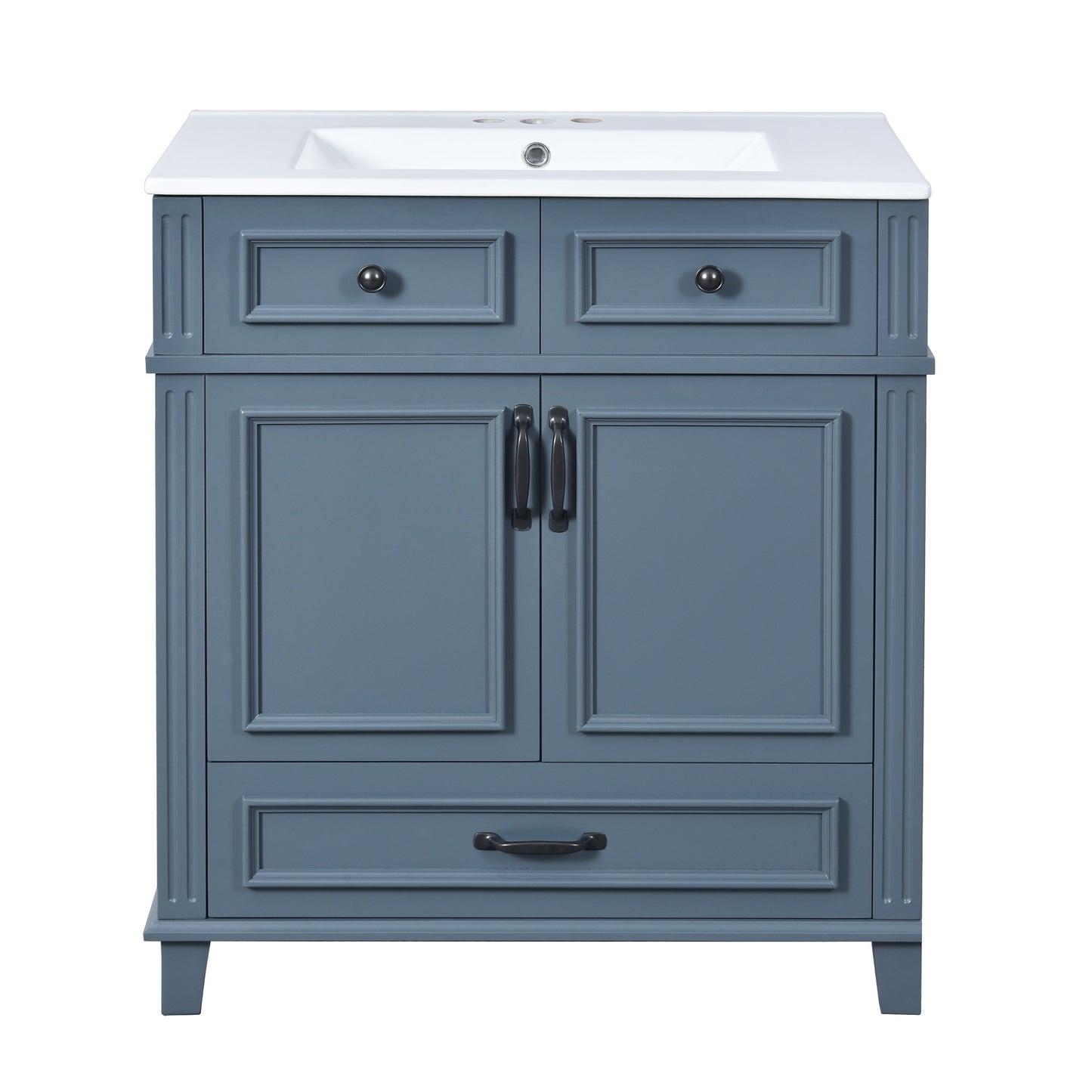 30'' Bathroom Vanity with Ceramic Sink and Soft Closing Doors