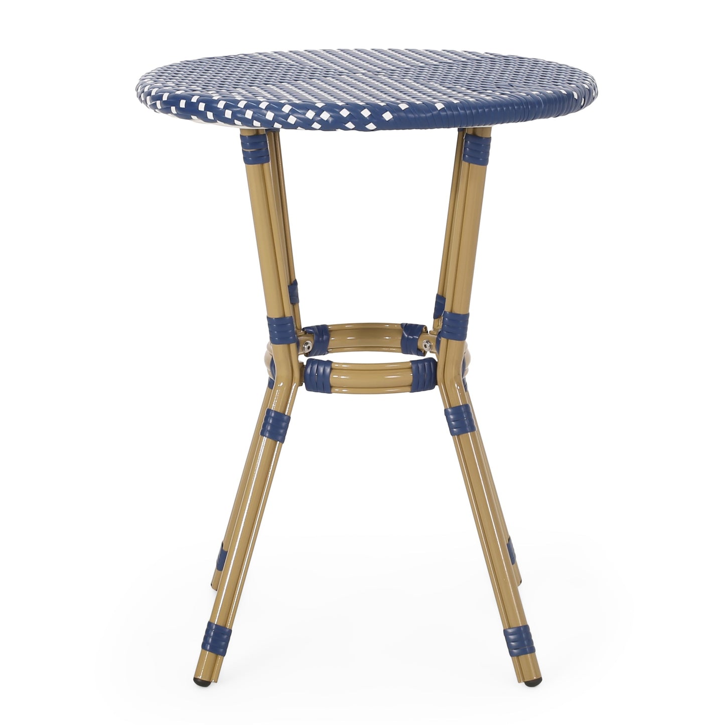 Outdoor PE Rattan and Aluminum 3 Piece French Bistro Set