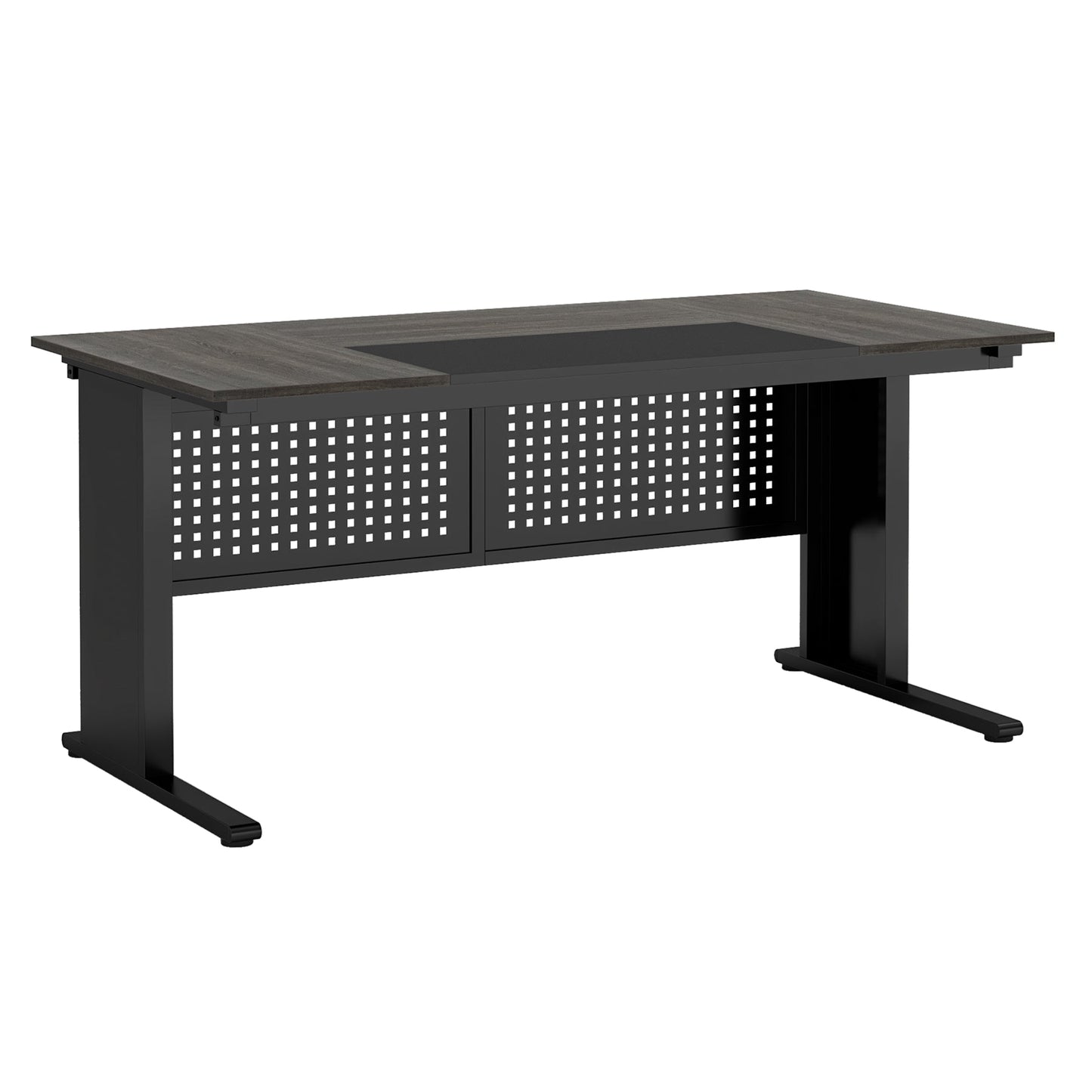 63" L-Shaped Executive Desk with File Cabinet