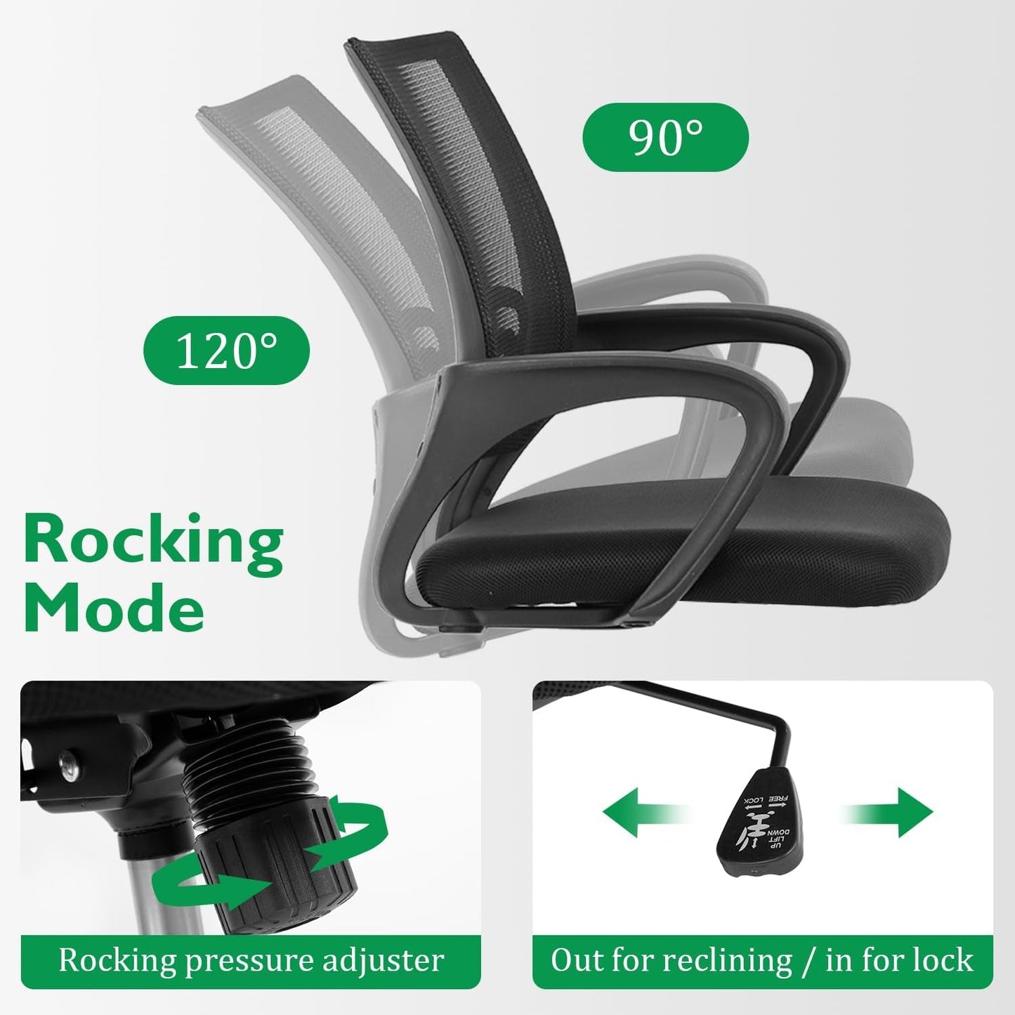 Black 32 Inch Desk And Chair Set For Home Office Use