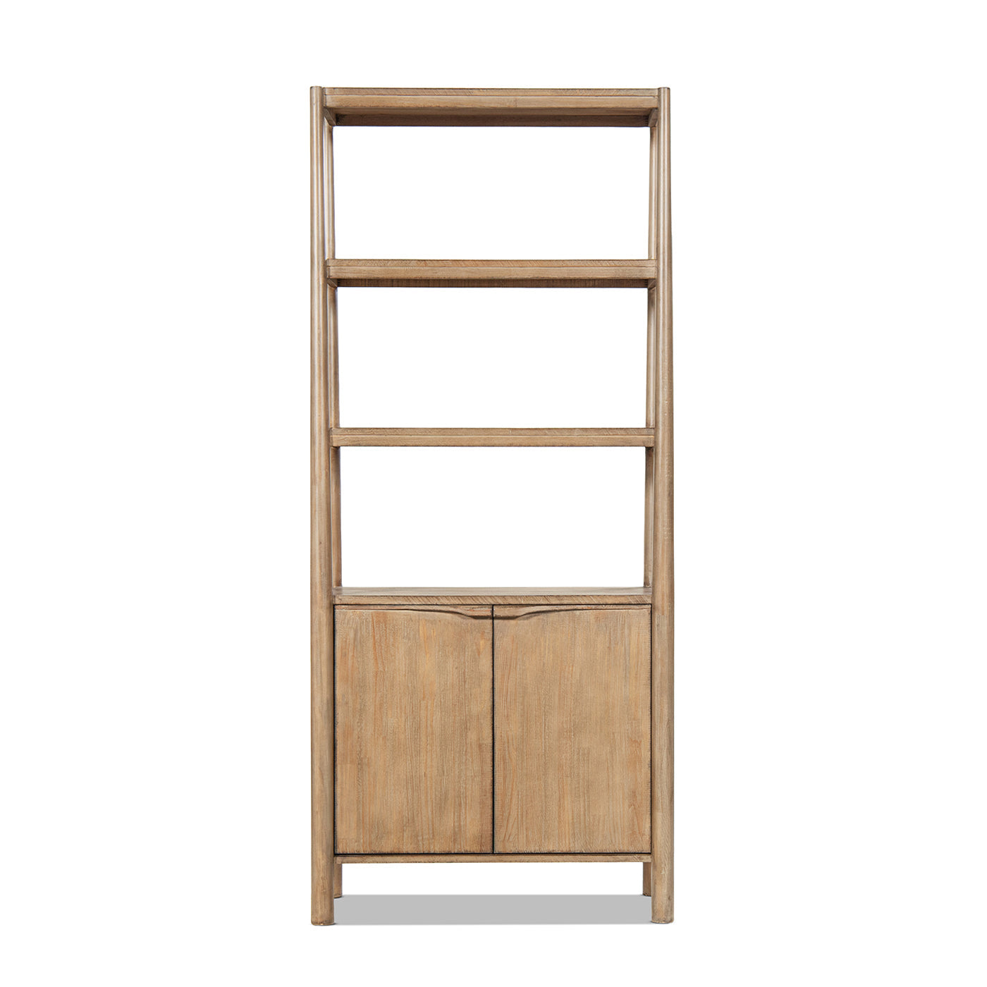 Nolan 86" Reclaimed Wood Bookcase with Lower Cabinet