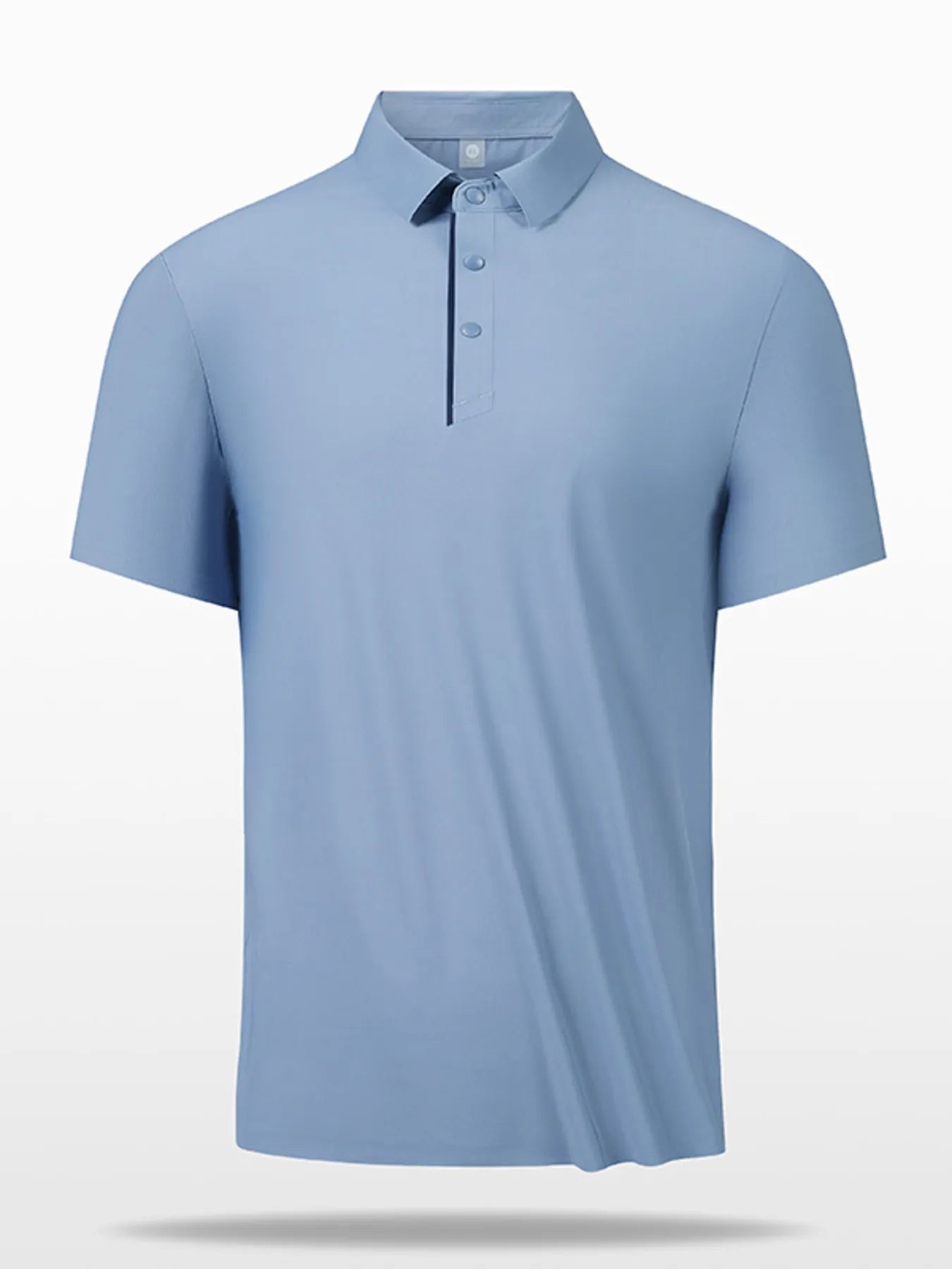 Button Detail Short Sleeve Polo Plus Size