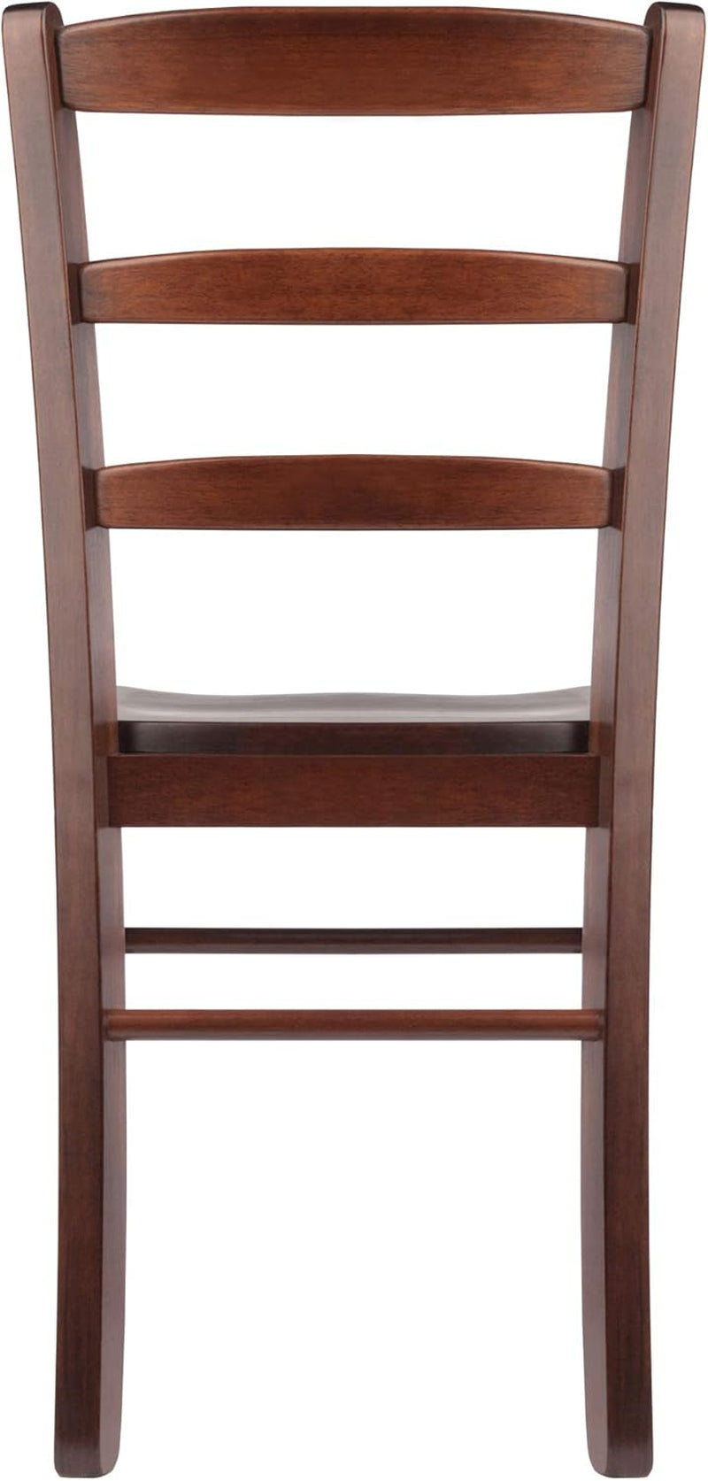 Walnut Ladder-Back Dining Chair Set for Dining Room