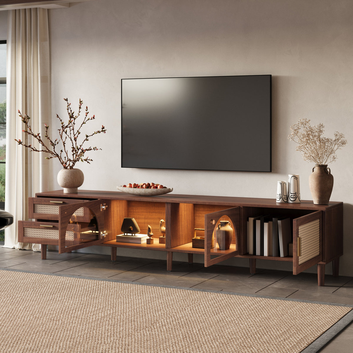 86 Inch TV Stand for TVs Up to 90"
