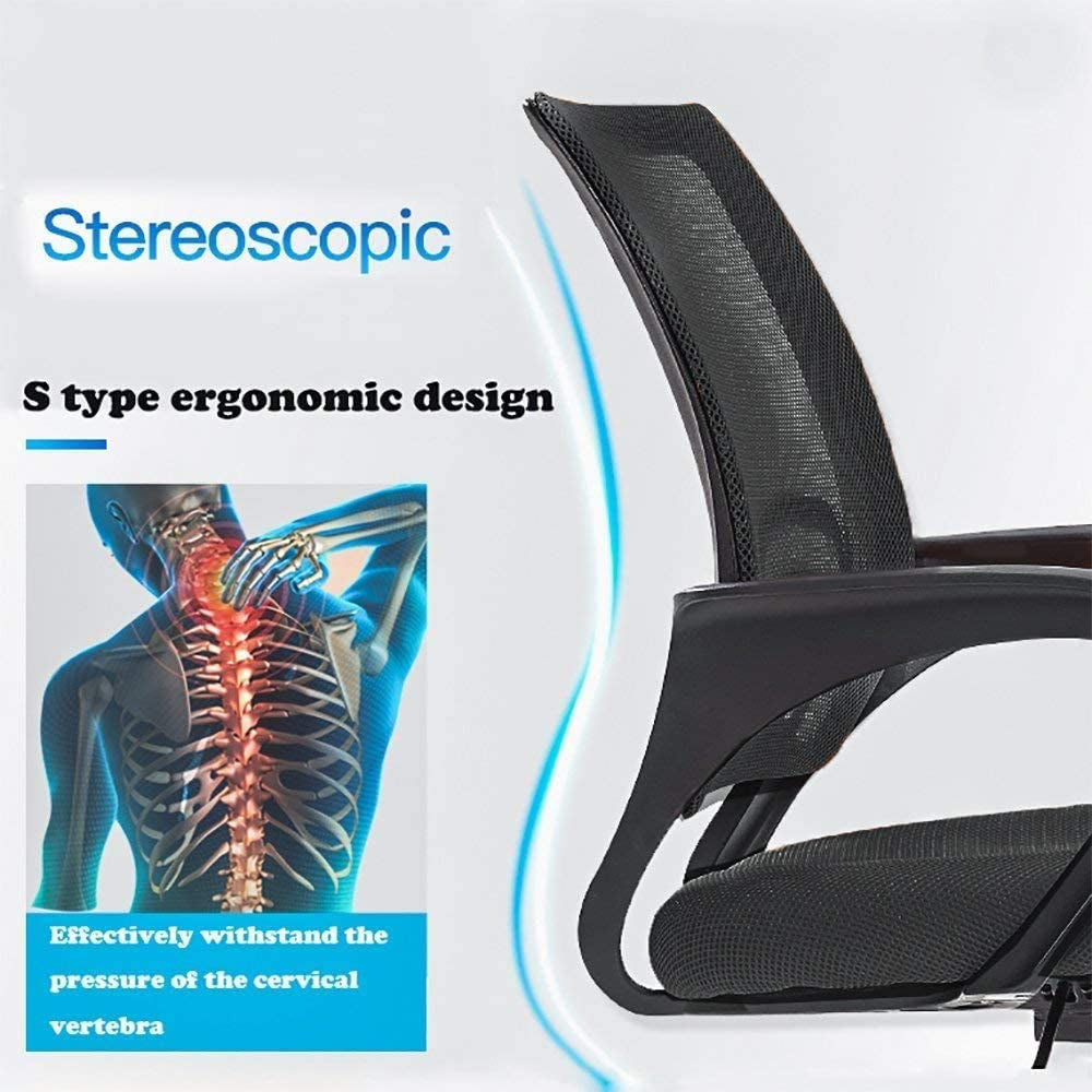 Ergonomic Mesh Office Chair With Lumbar Support Black