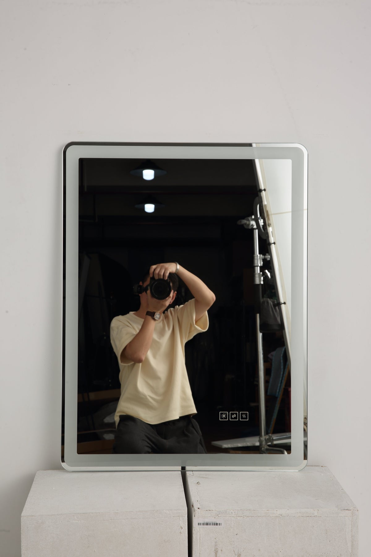 40x32 Inch LED Bathroom Mirror with Front Lights