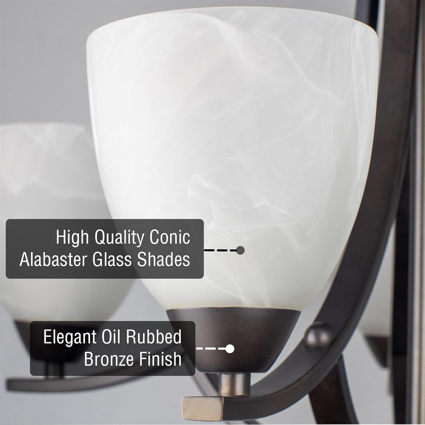 Contemporary 5-Light Large Chandelier