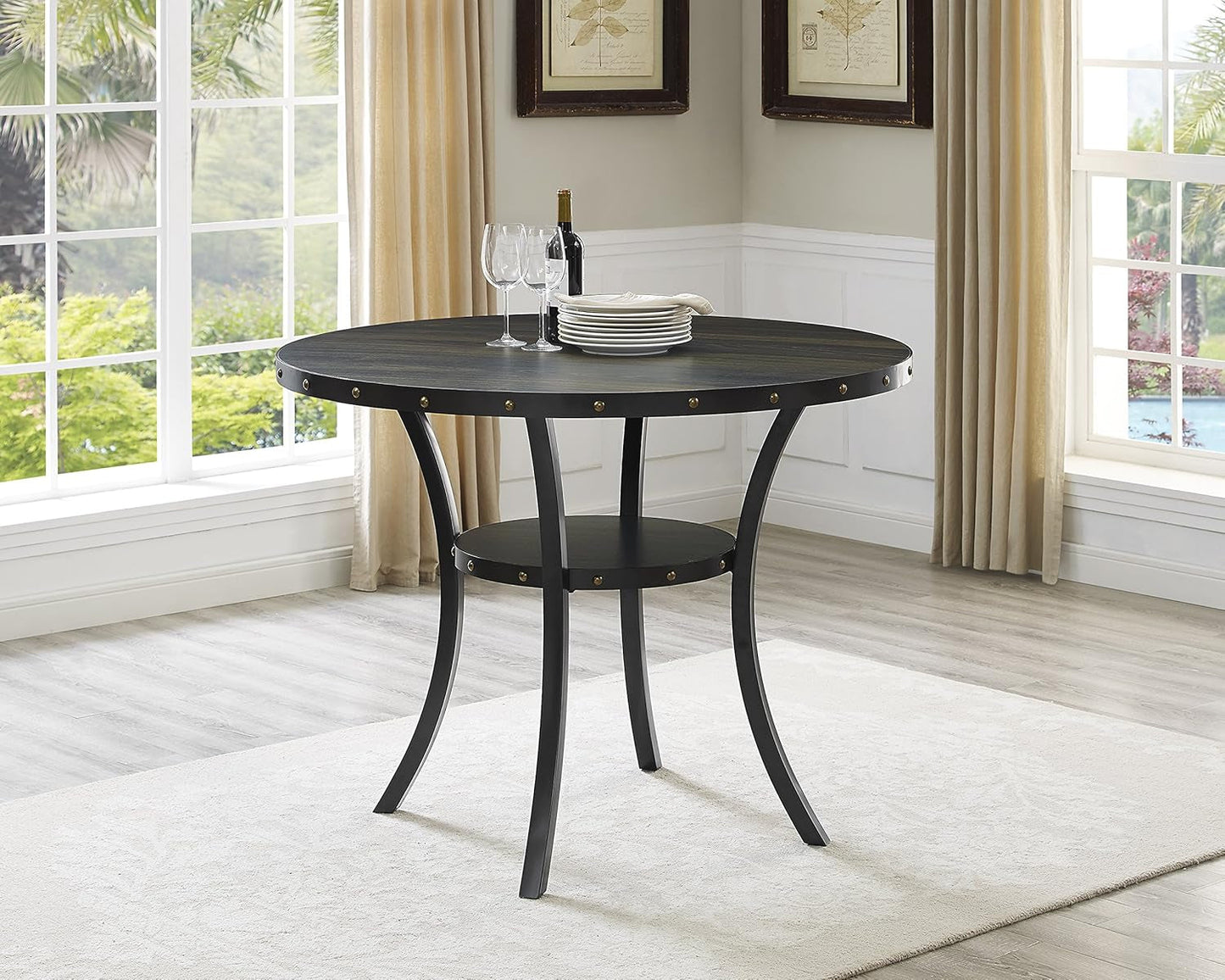 Espresso Wood Counter Height Dining Set