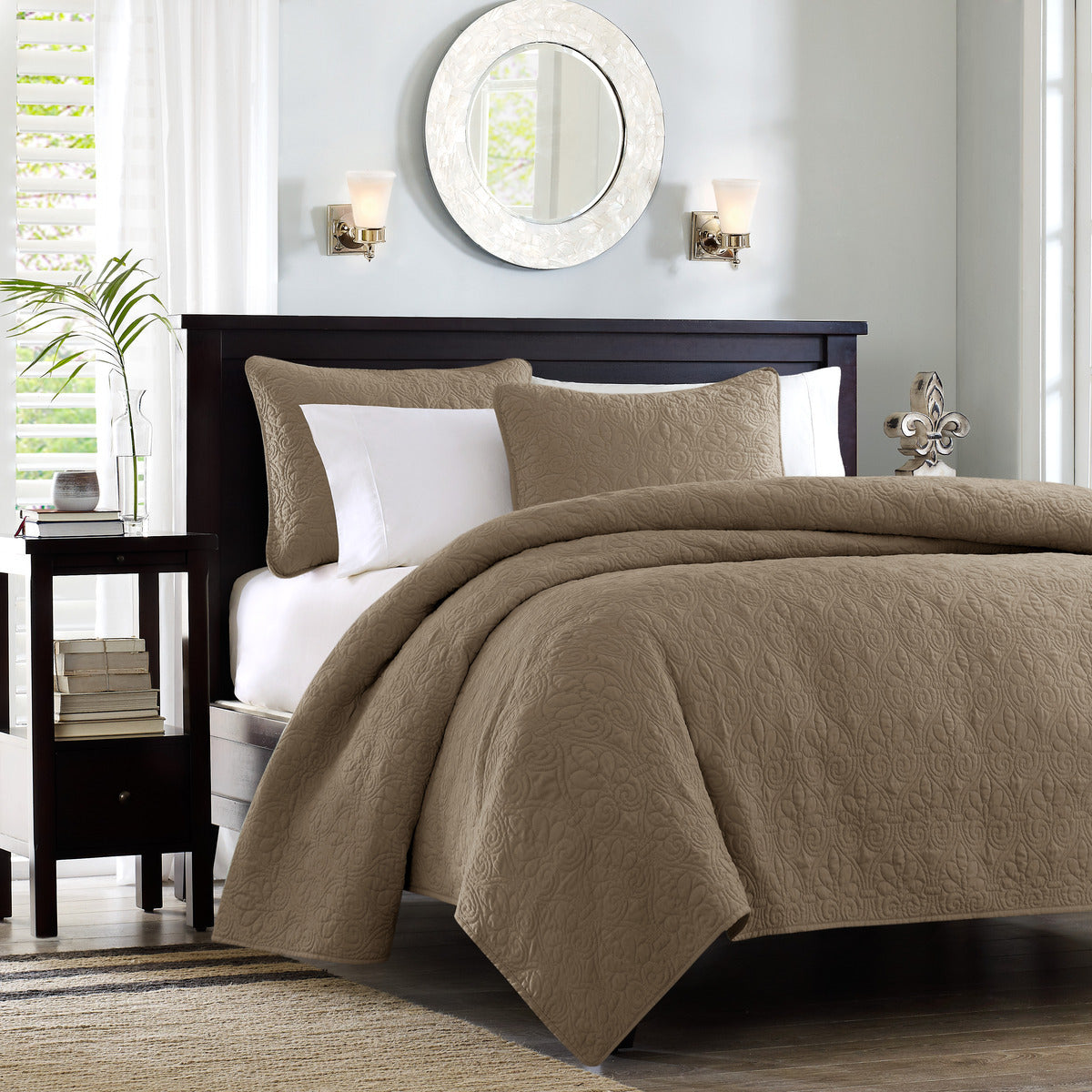 Reversible Quilt Set Mocha Full/Queen