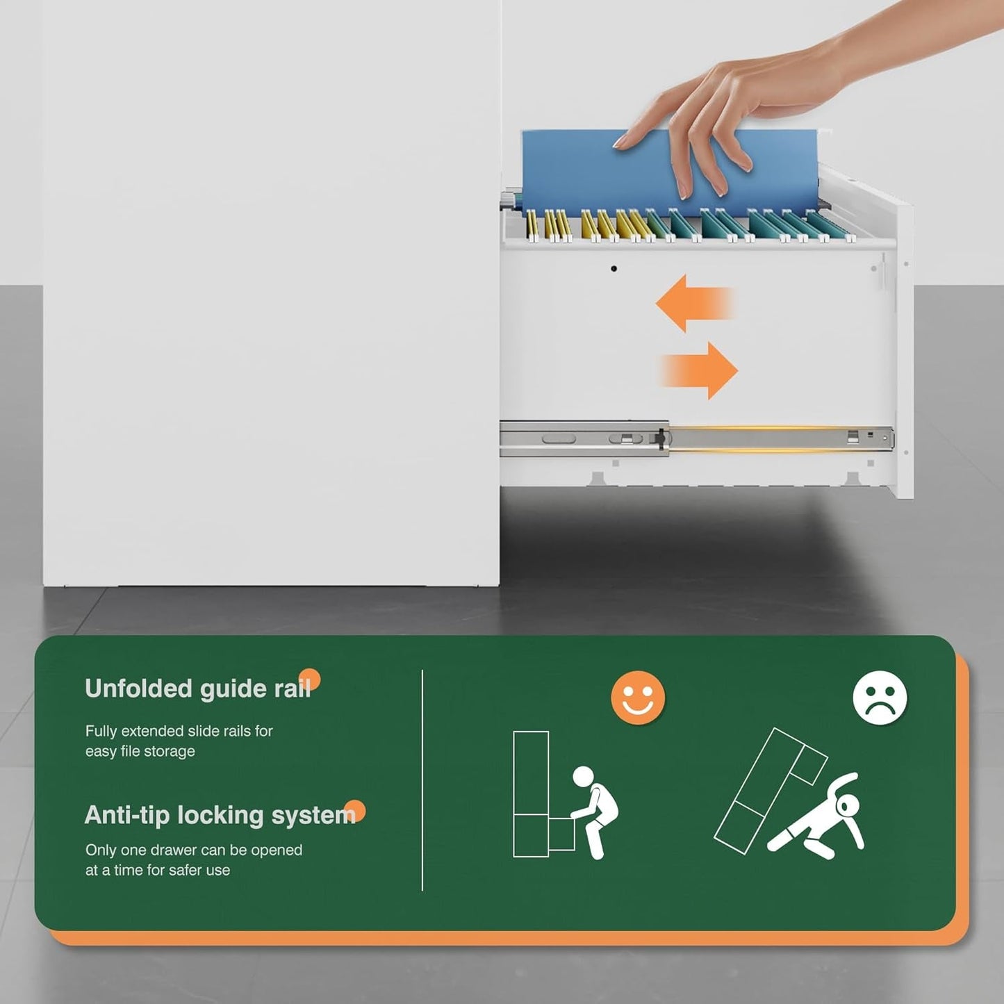 4 Drawer File Cabinet With Lock White Metal Lateral Filing