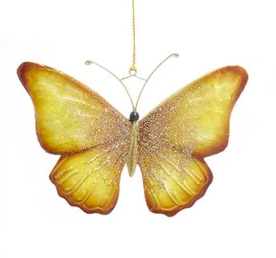 Capiz Butterfly Ornament - Yellow