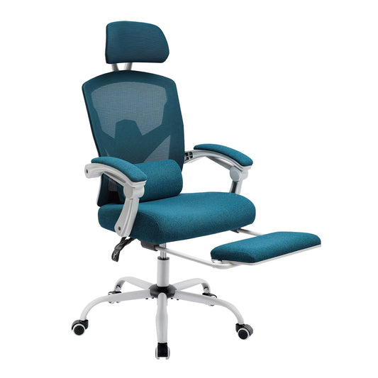 Ergonomic Reclining High Back Mesh Living Room Rocking Gaming Chair Computer Desk Swivel Rolling Lumbar Support Pillow