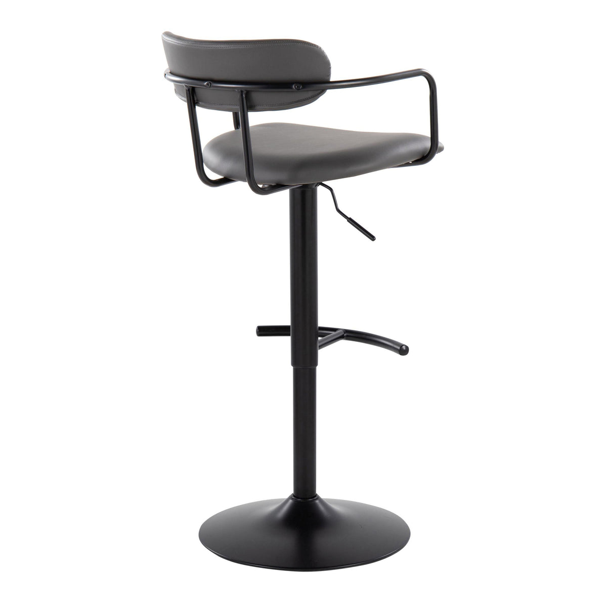 Contemporary Adjustable Height Barstool with Swivel