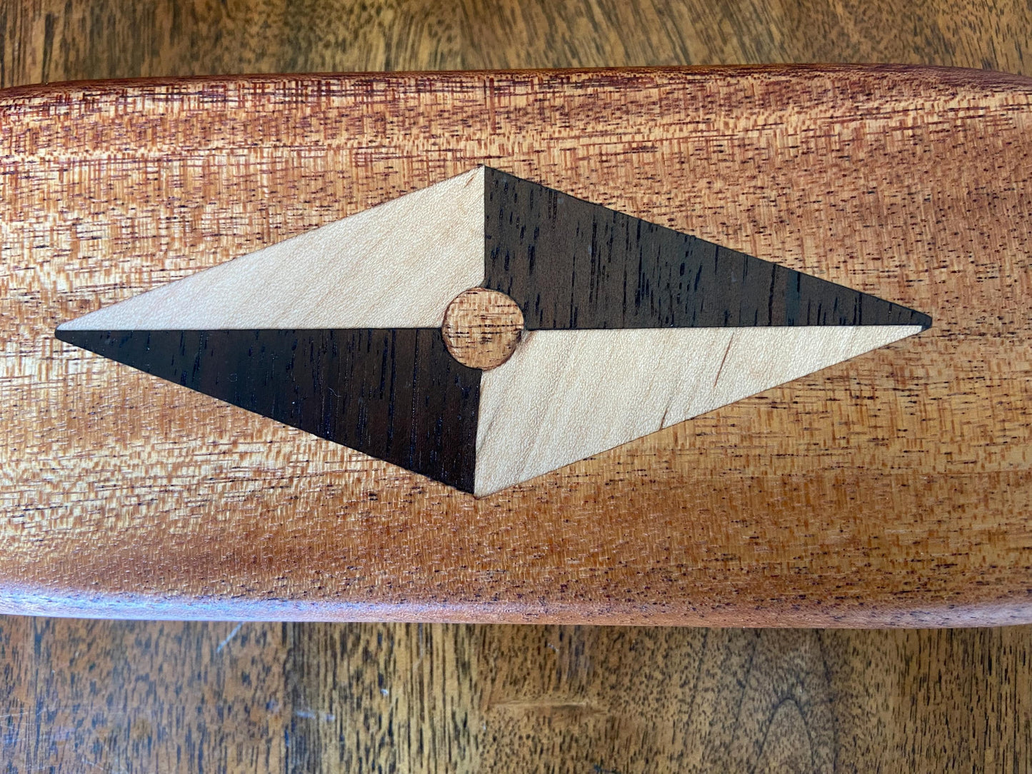 Handcrafted Keepsake Box/Wood Inlay - 8.25" x 3.25"