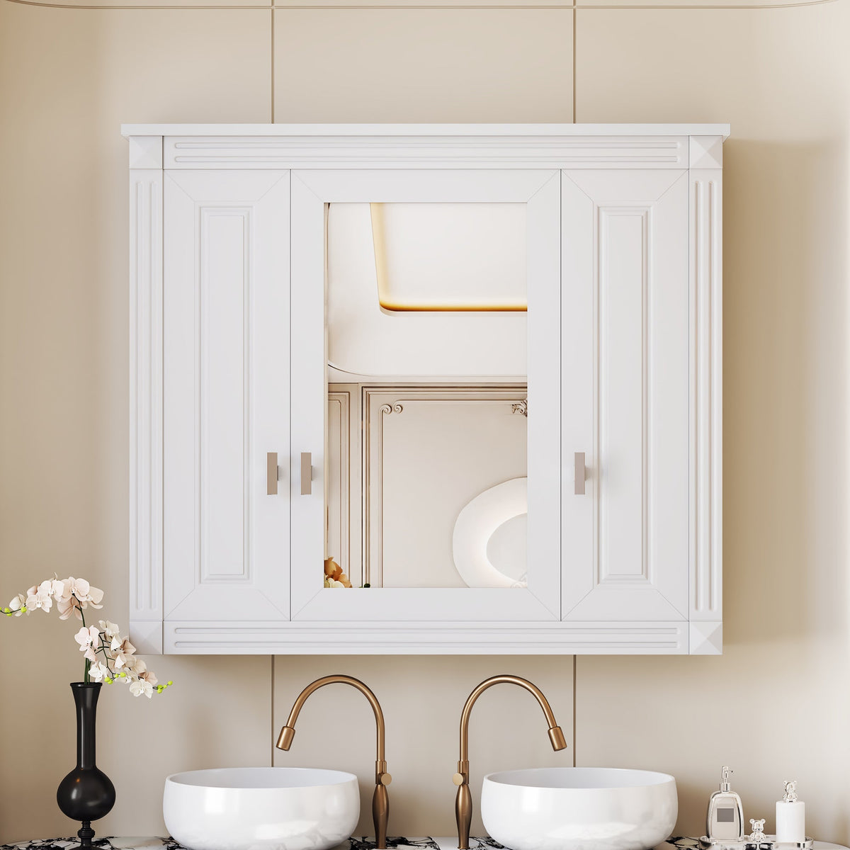 Bathroom Wall Cabinet with Mirror