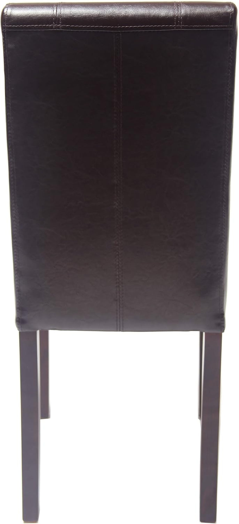 Parson Chair Set of 2 Leatherette Padded Solid Wood