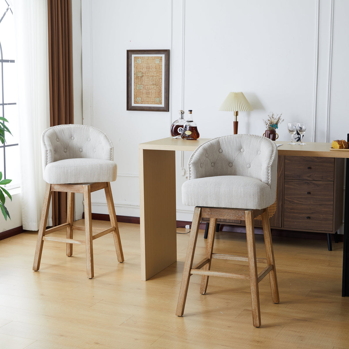33.25" Swivel Counter Stools Set of 2