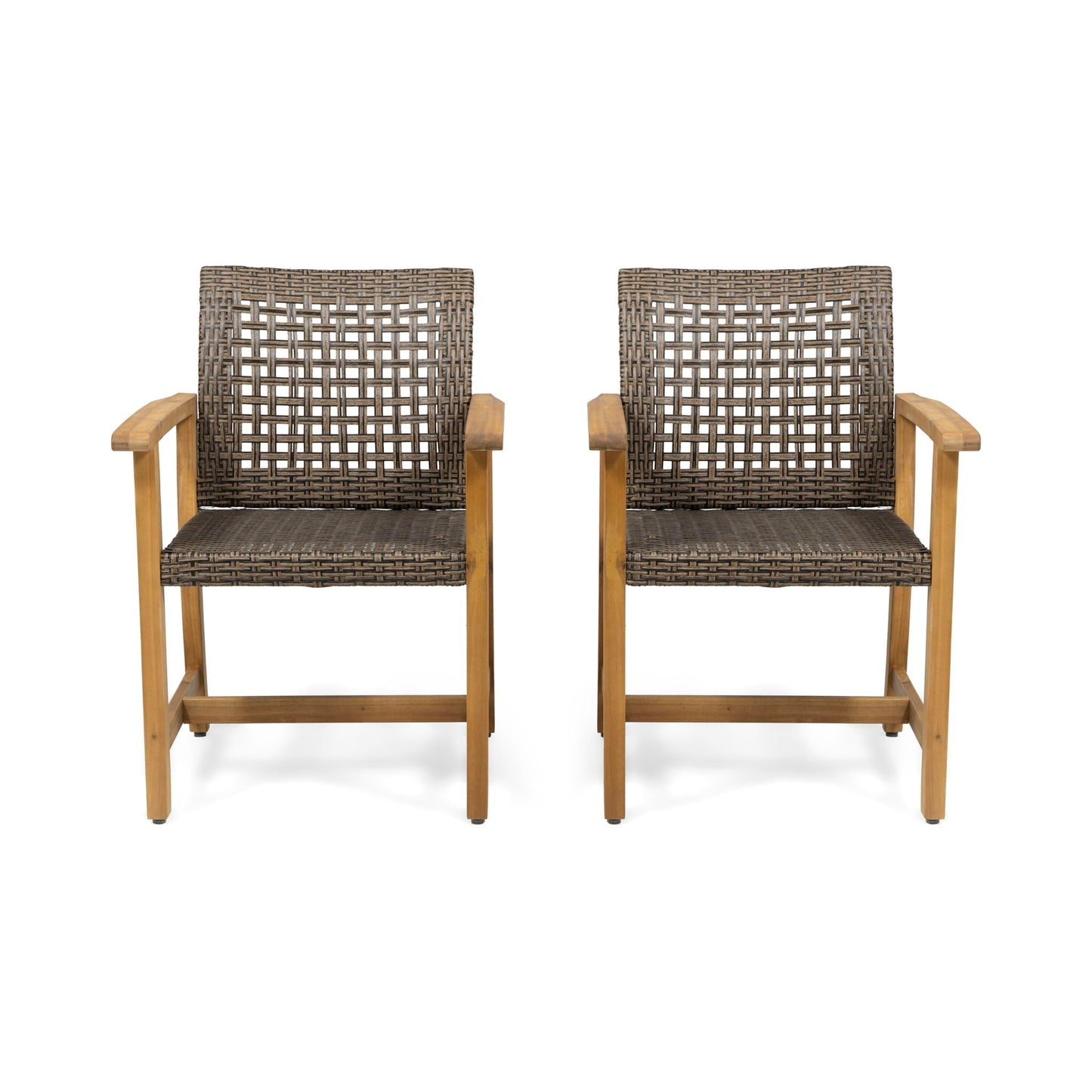 Hampton Outdoor Dining Chair Set of 2 - Brown