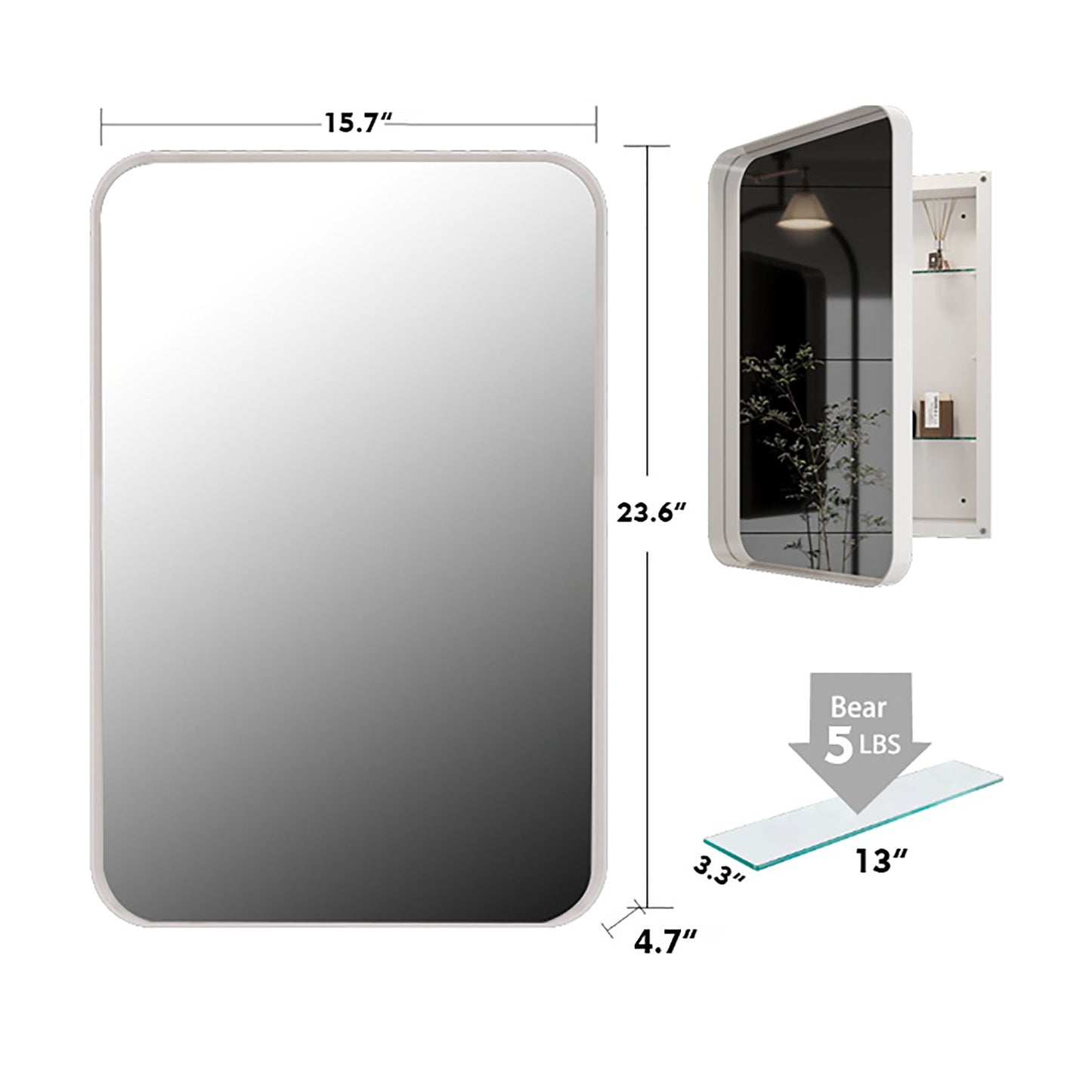 16x24 Inch Recessed Medicine Cabinet