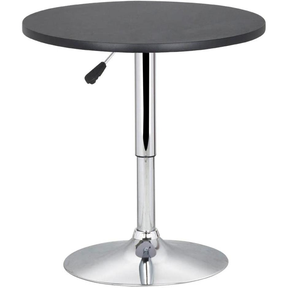 Black Bar Table With 360 Degree Swivel MDF Top Round