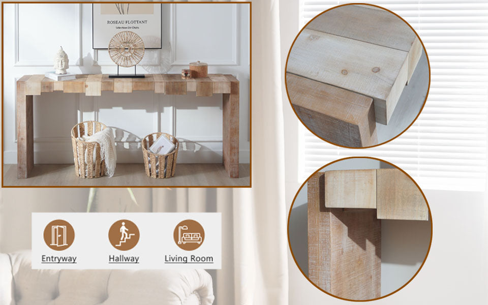 Modern Rustic Console Table - 71" Entryway Table