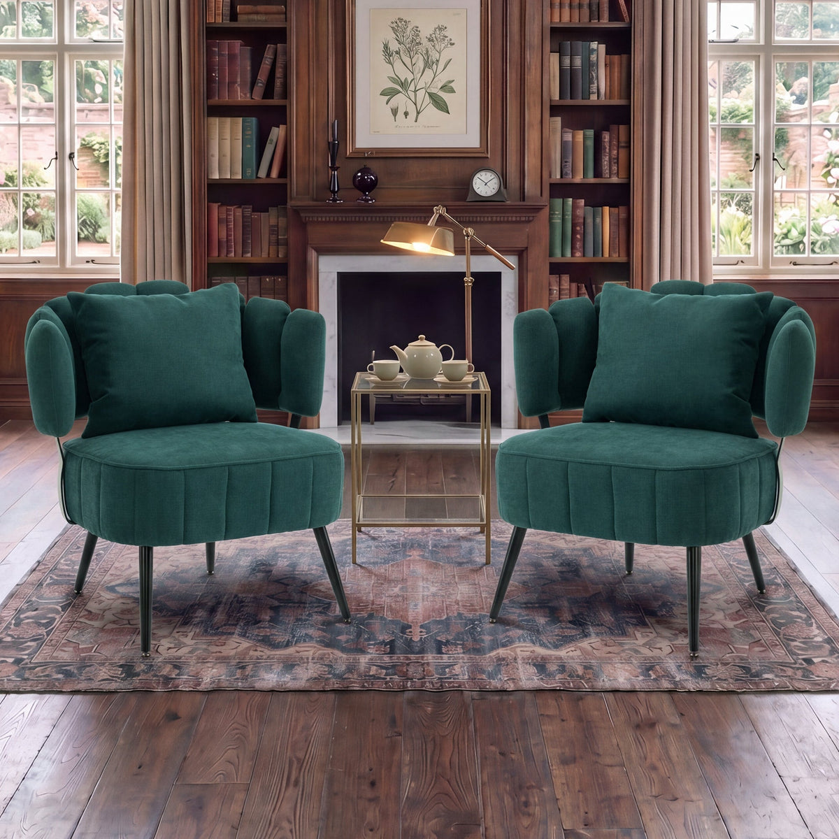 Decorative Armchair with Spring Seat Cushion