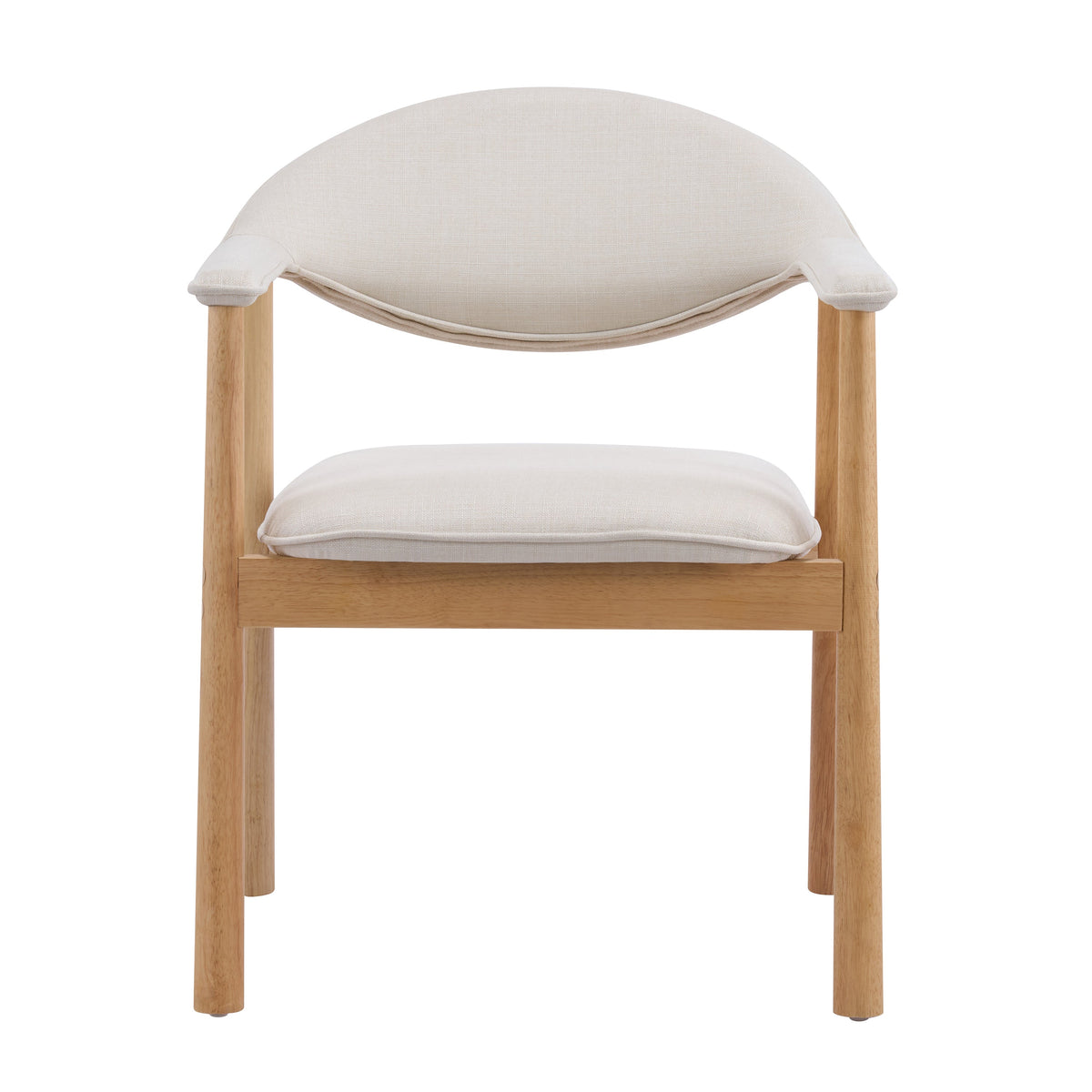 Upholstered Dining Chairs with Curved Back