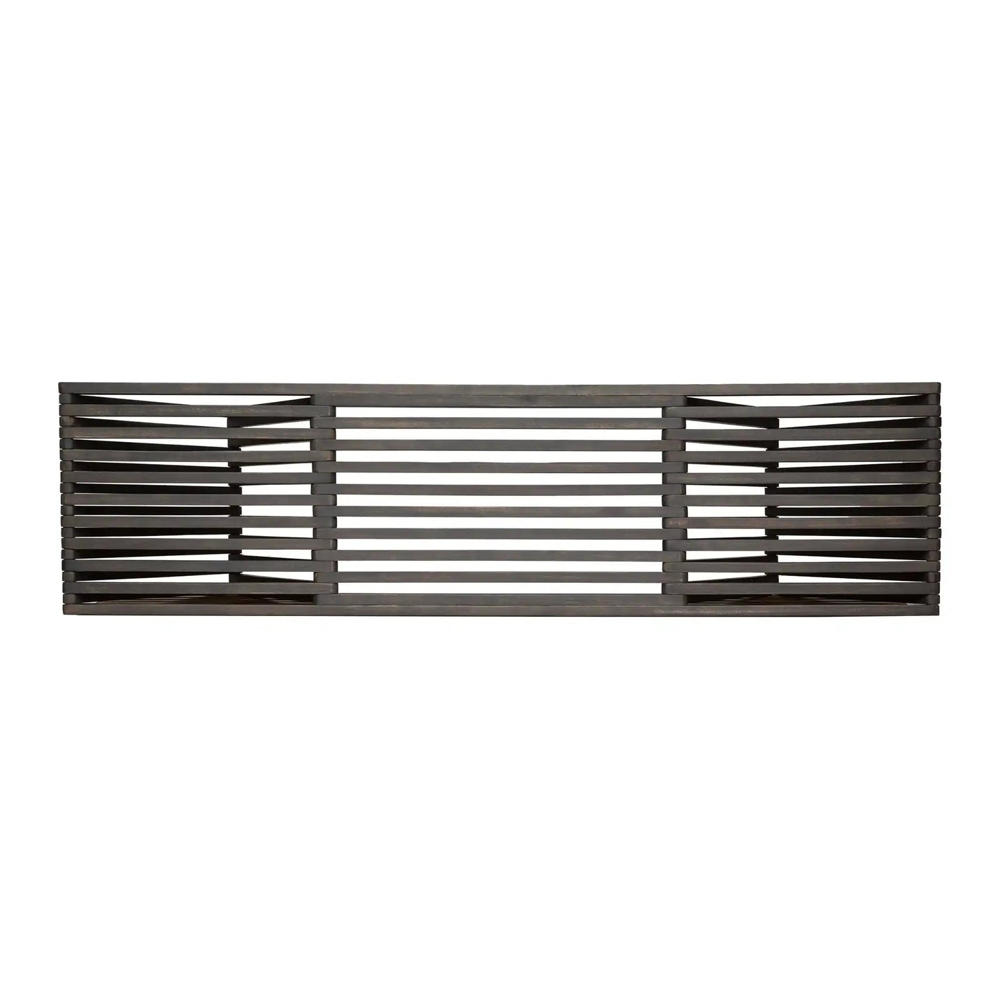 Gloaming Outdoor Bench With Slat Design And Triangular Base