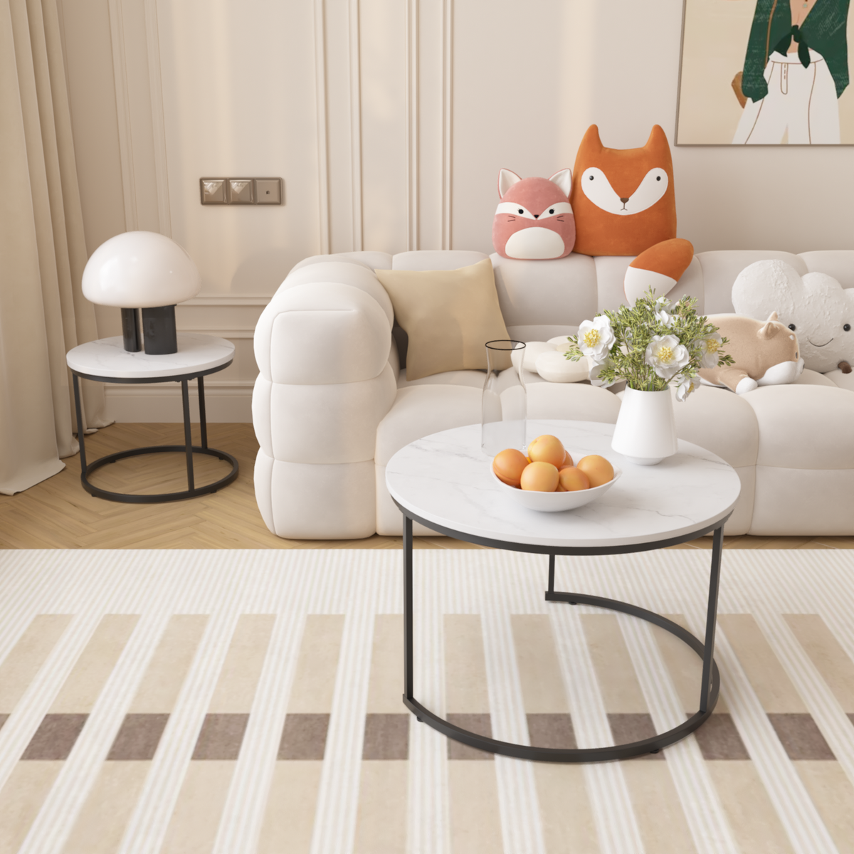 27.6" Nesting Coffee Table Set of 2
