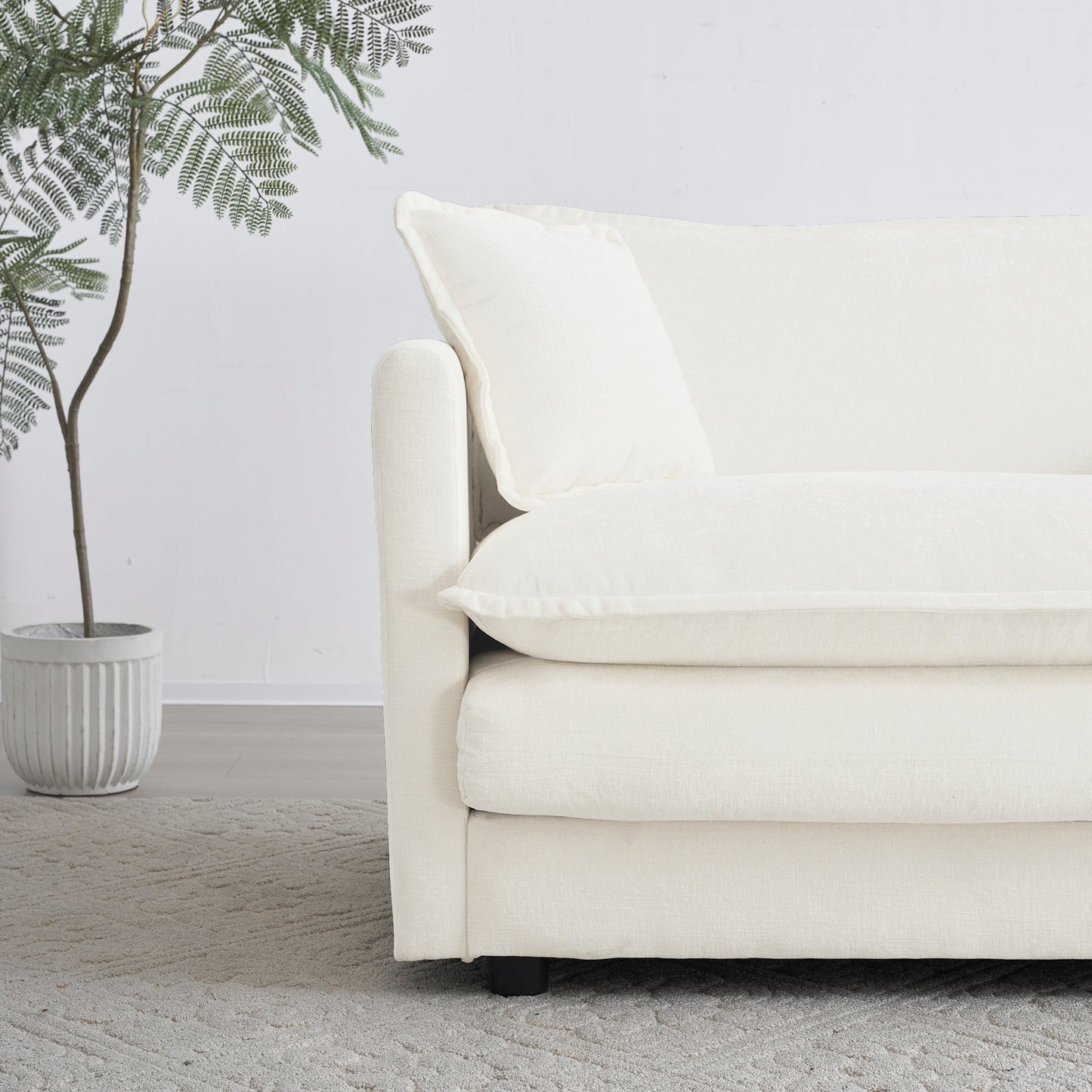 Accent Chair Set of 2, High-End Chenille Upholstered Armchairs