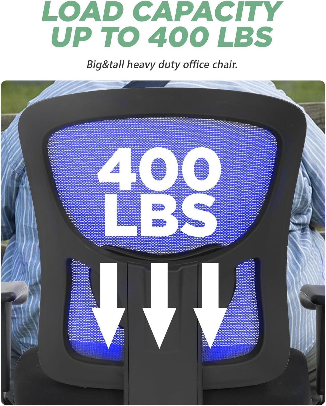 Big And Tall Office Chair 400 Lbs Lumbar Support Comfort