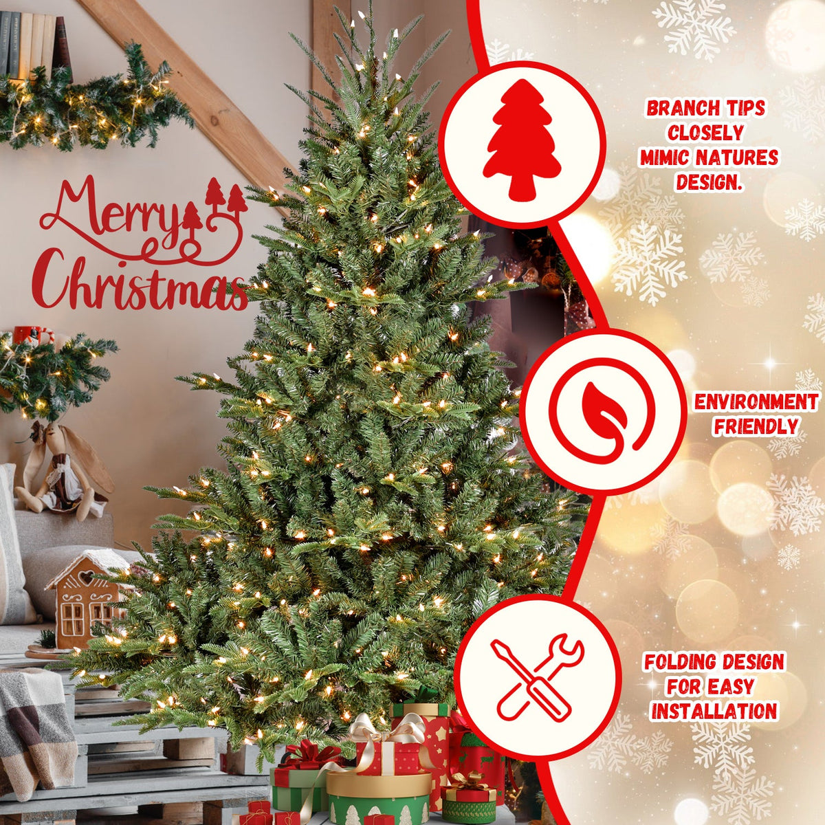 4FT Full-Shape Christmas Tree with UL Lights