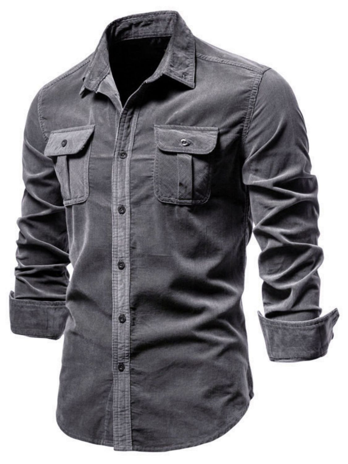 Button Down Collared Neck Shirt Plus Size